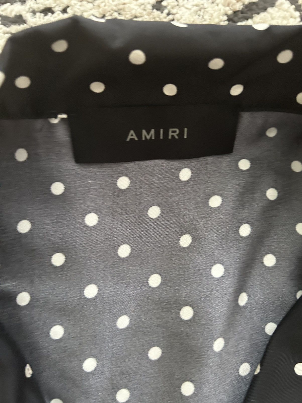 Amiri Amiri Polka Dot Silk Short Sleeve Shirt - Black/White Size US M / EU 48-50 / 2 - 2 Thumbnail