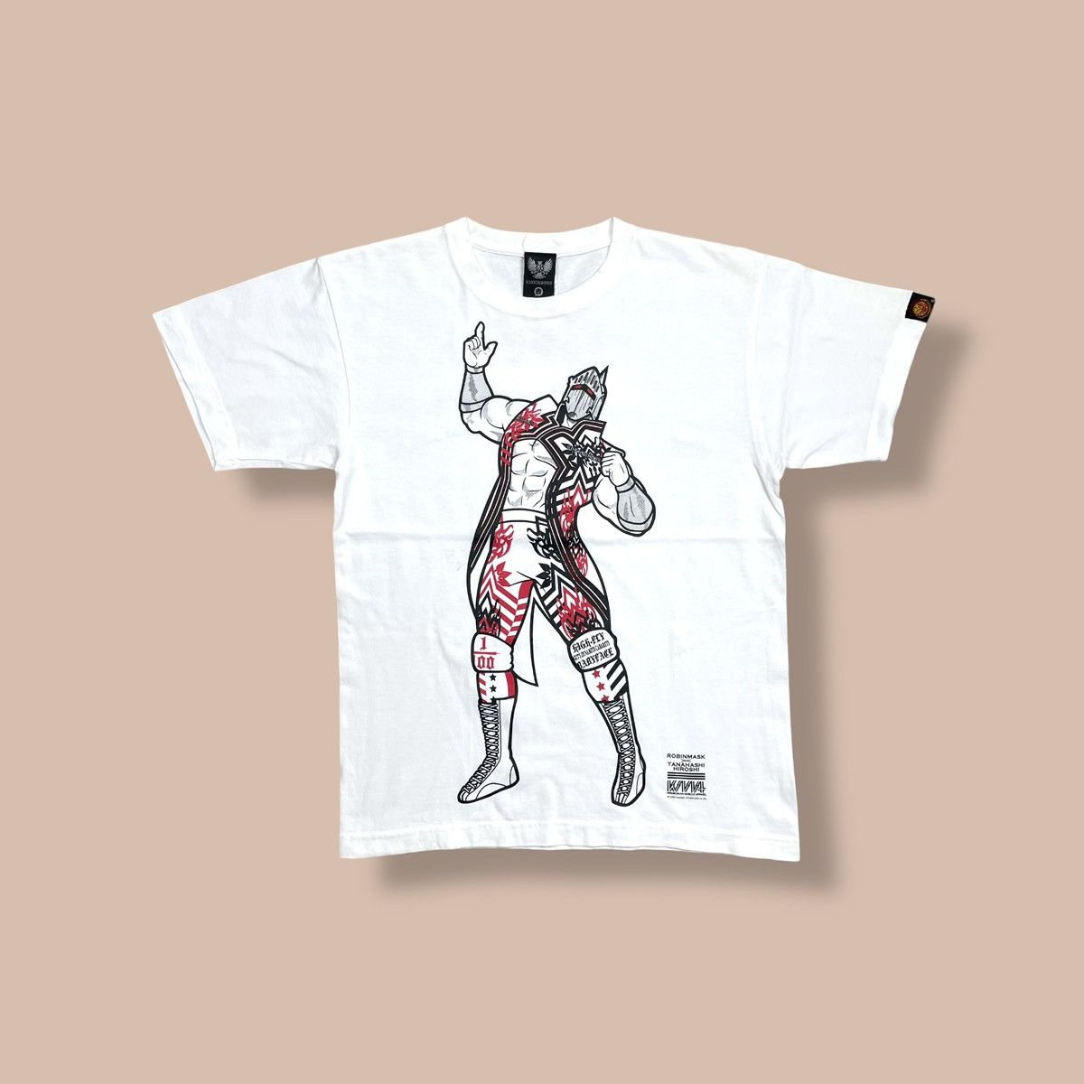 Anime Kinnikuman collaboration Hiroshi Tanahashi x Robin Mask Tee Size US S / EU 44-46 / 1 - 1 Thumbnail