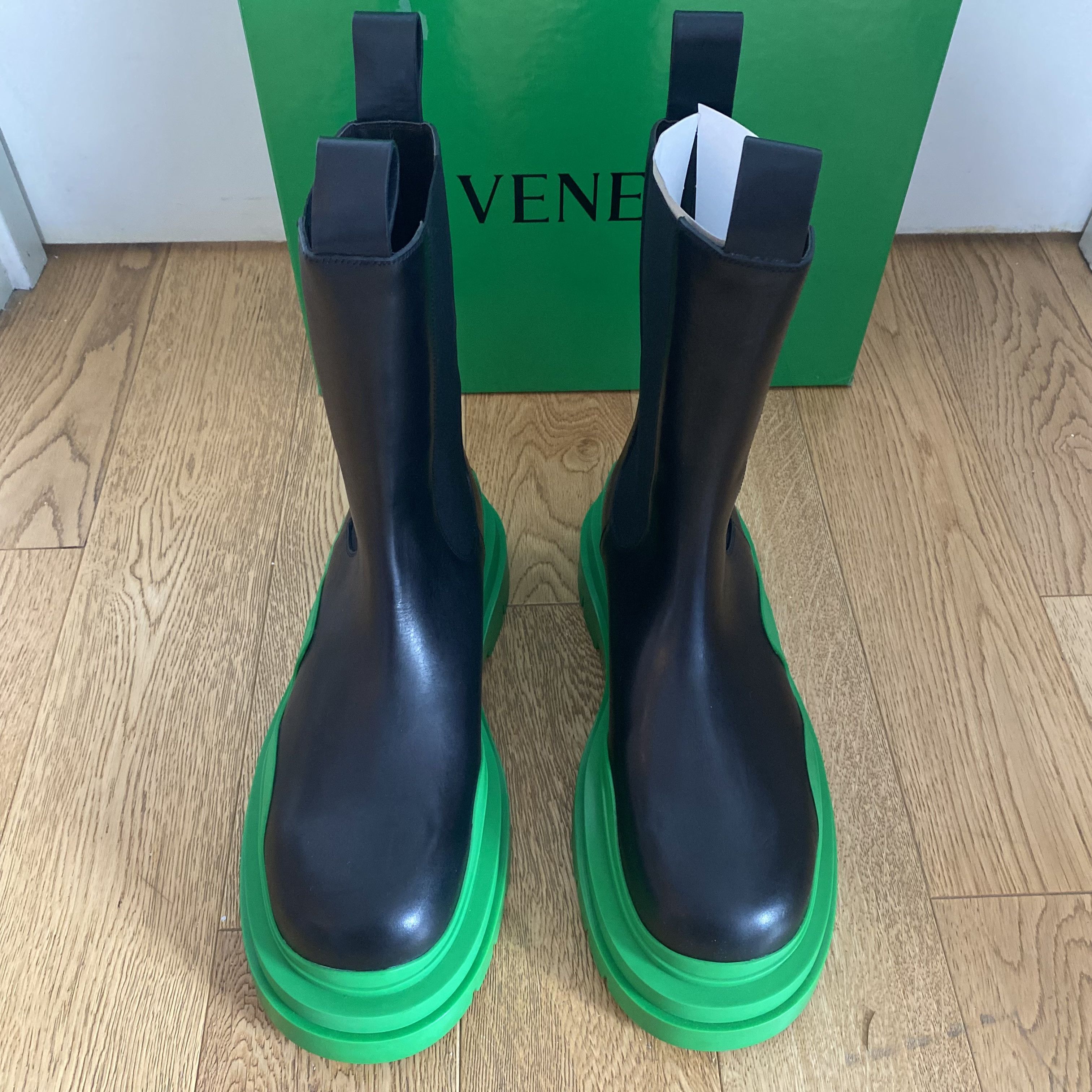 Bottega Veneta Bottega Veneta Tire Boots Chelsea Combat Motorcycle Parakeet Size US 12.5 / EU 45-46 - 4 Thumbnail