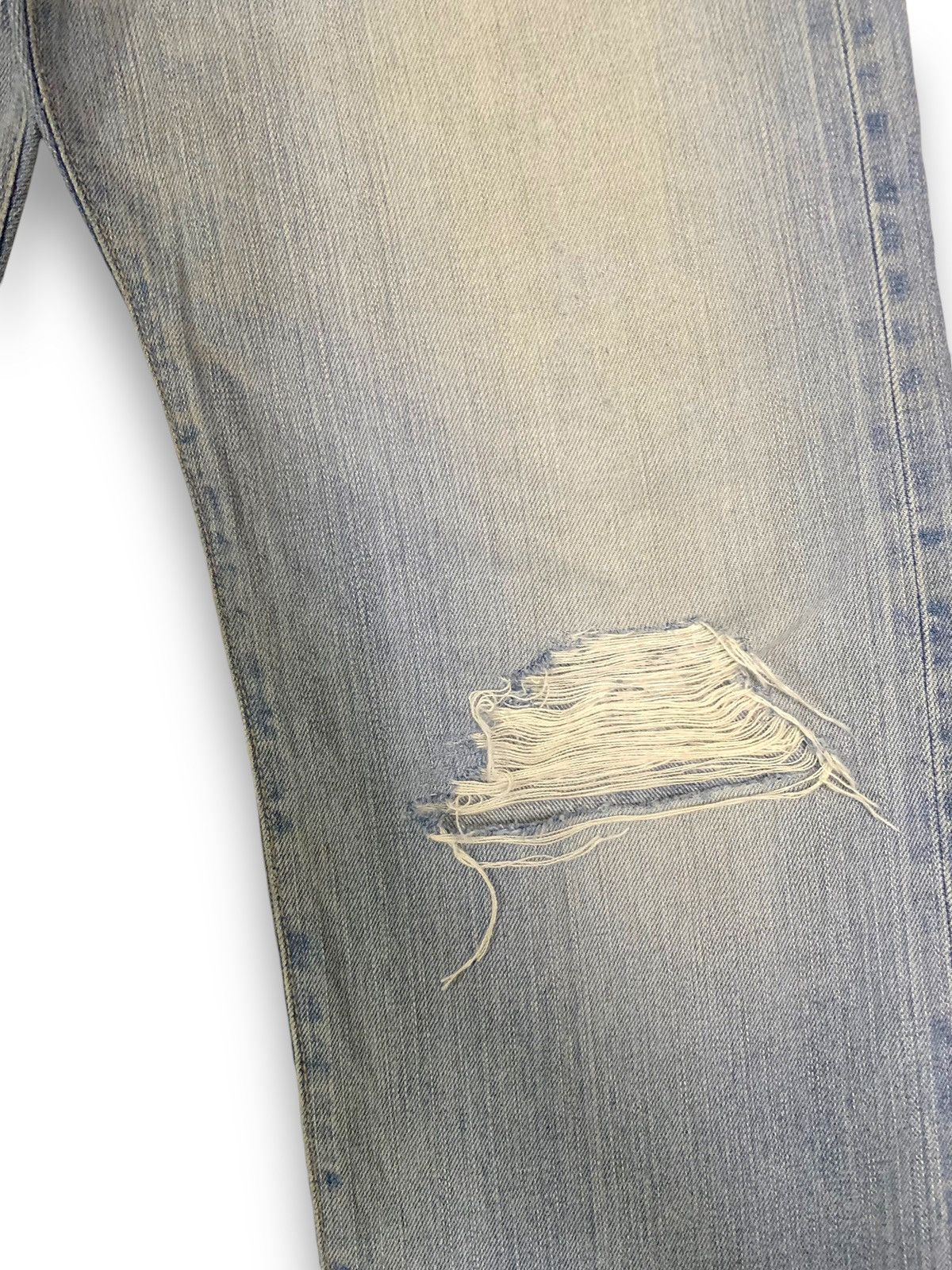 Edwin Vintage Edwin 505X Selvedge Mud Wash Baggy Distressed Jeans Size US 33 - 13 Thumbnail
