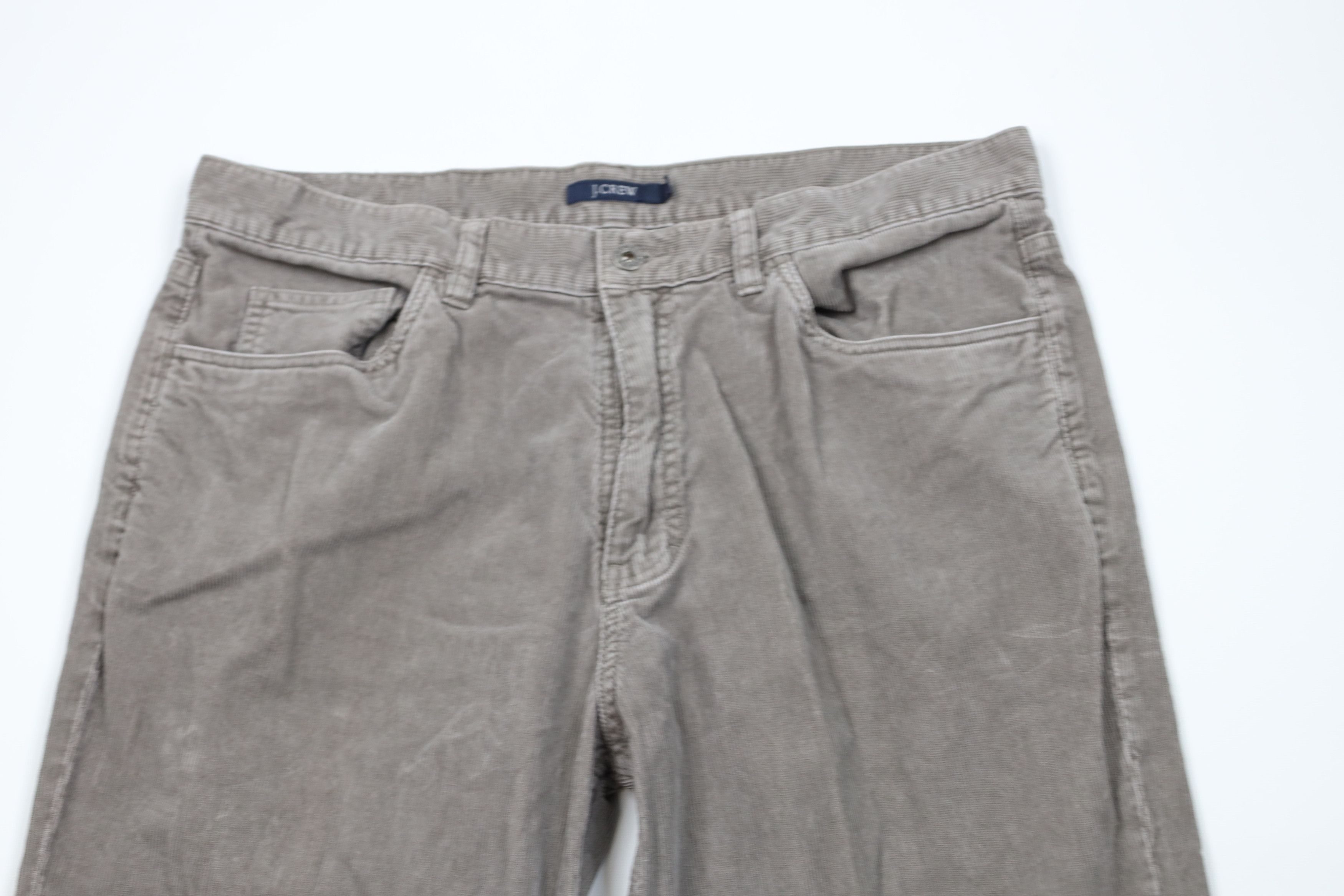 J.Crew × Vintage Vintage J Crew Wide Leg Corduroy Chino Pants Gray Cotton Size US 36 / EU 52 - 2 Thumbnail