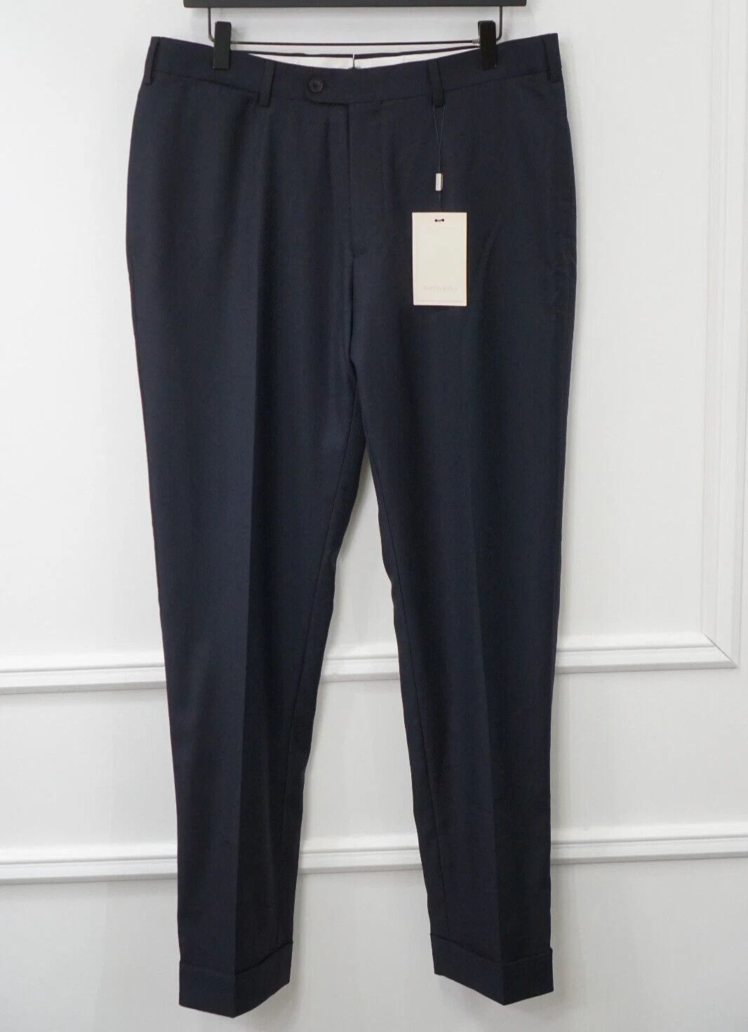 Suitsupply Men Suitsupply 3 Piece Suit La Spalla Navy Peak Lapel US40L Size 40L - 8 Thumbnail