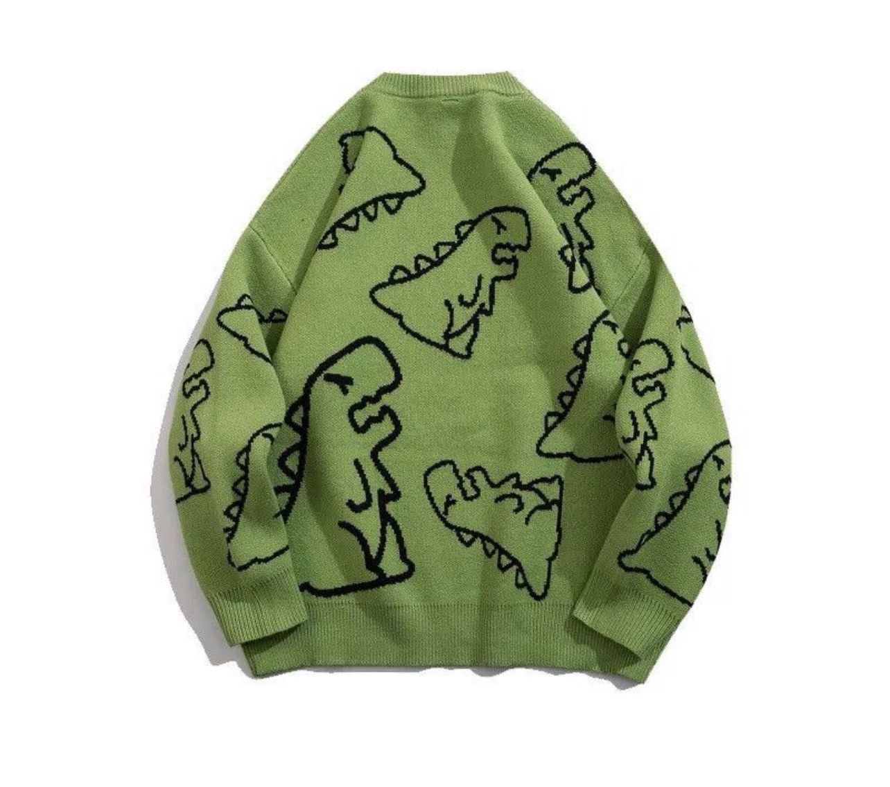 Japanese Brand × Vintage Sweater Men Harajuku Knitted Hip Hop Dinosaur Cartoon Size US M / EU 48-50 / 2 - 2 Thumbnail