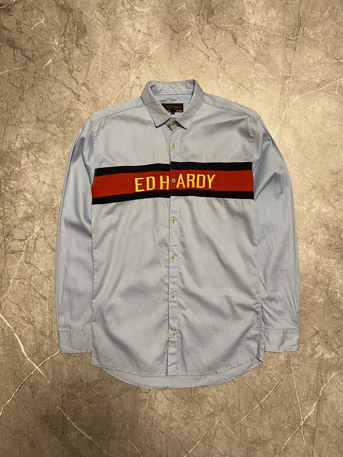 Ed Hardy × Vintage Ed Hardy Shirt Size L Size 38L - 1 Thumbnail