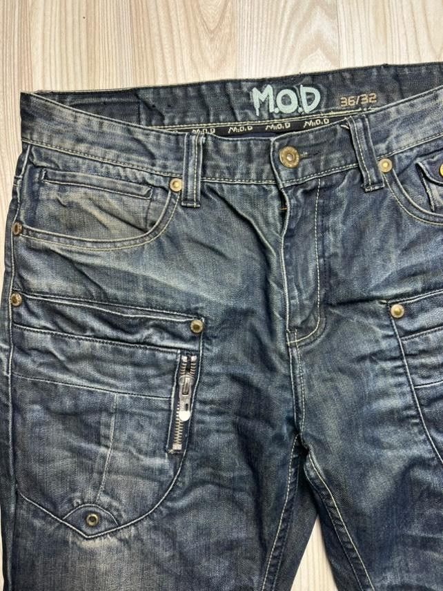 Vintage Denim pants M.O.D Avant Garde Y2k 🔥 Size US 36 / EU 52 - 5 Thumbnail
