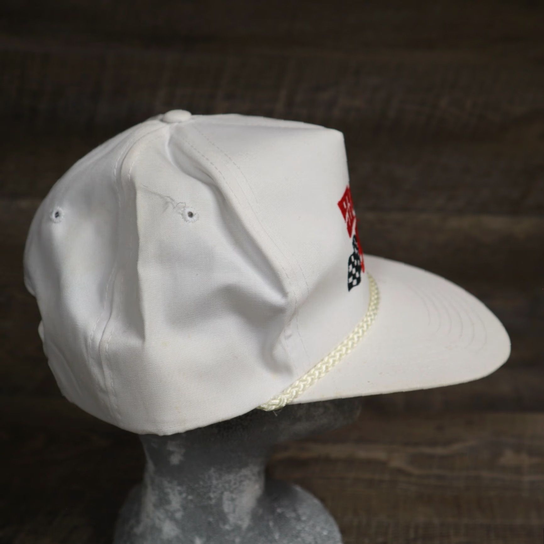 Hanes VINTAGE Hanes NASCAR Racing White Rope Snapback Hat Cap Made in USA Size ONE SIZE - 2 Thumbnail