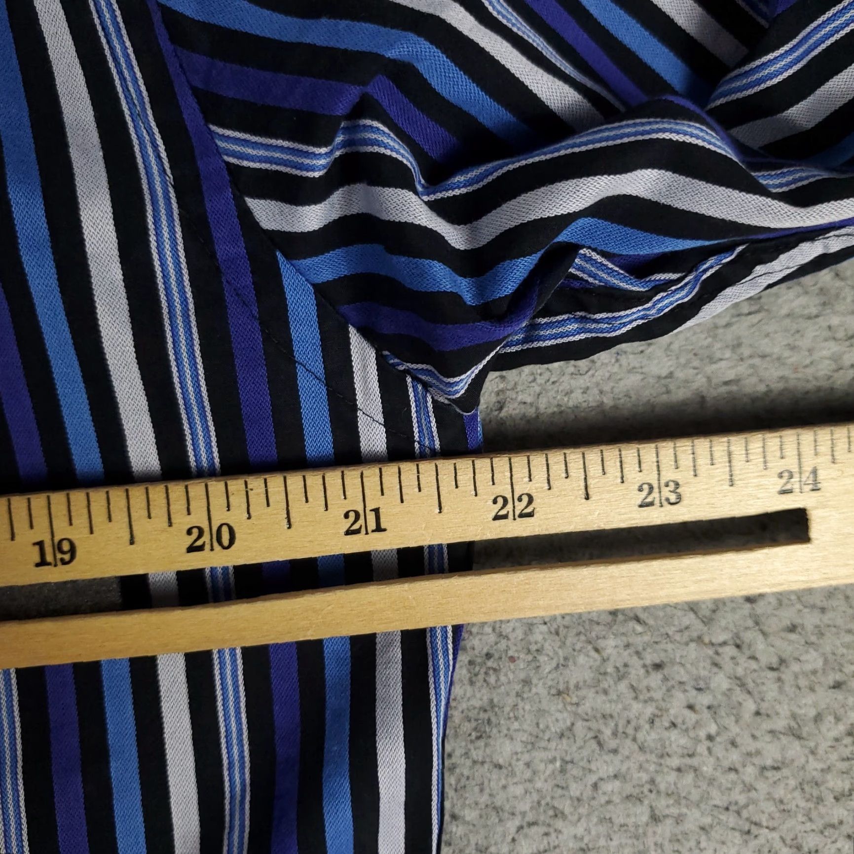 Ted Baker Ted Baker Dress Shirt Men's 16 Blue Striped French Cuff Button-Up Regular Fit Size 42R - 6 Thumbnail