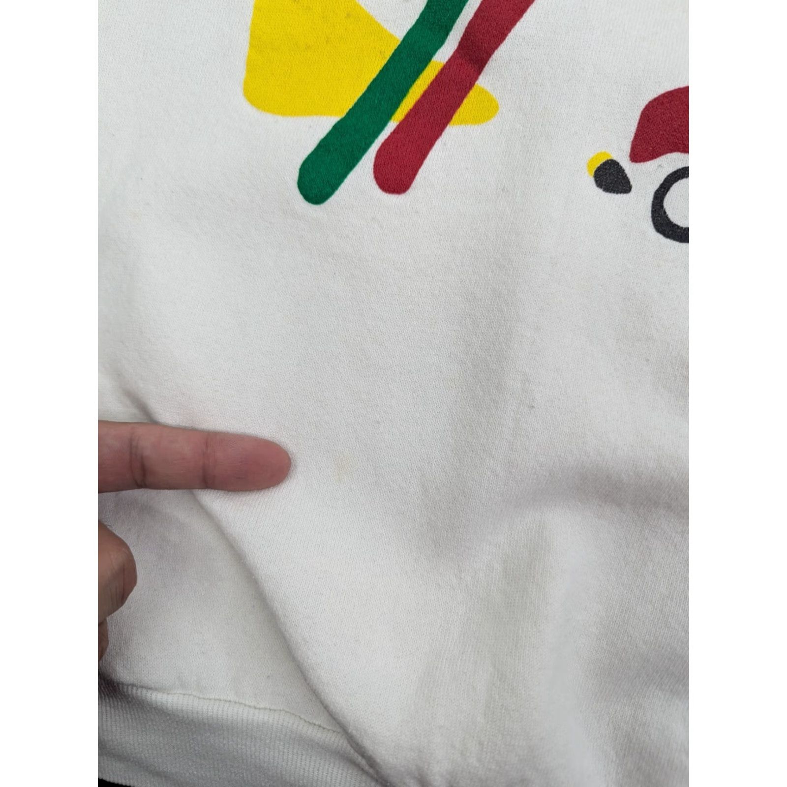Fruit Of The Loom VINTAGE Mariachi Sweatshirt Fruit of the Loom USA Unisex Adults XL White Crew Neck Cotton Blend Graphic Sweatshirt All Seasons Mexico 1992 Size US XL / EU 56 / 4 - 7 Thumbnail