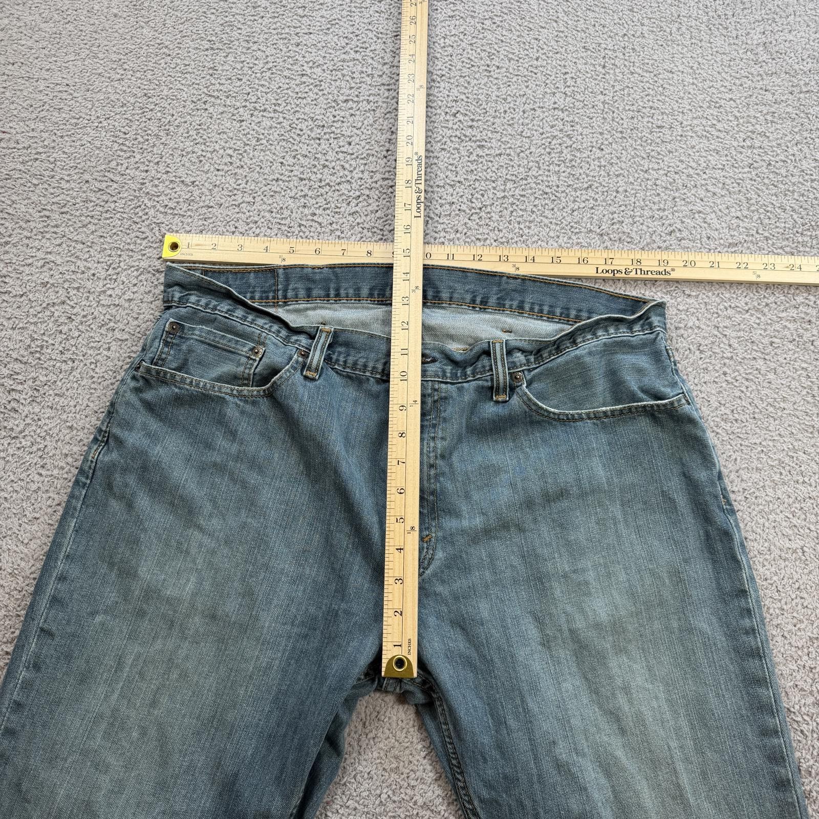 Levi's Levis 505 Jeans Mens 38x30 Regular Fit Blue Medium Wash Size US 38 / EU 54 - 3 Thumbnail