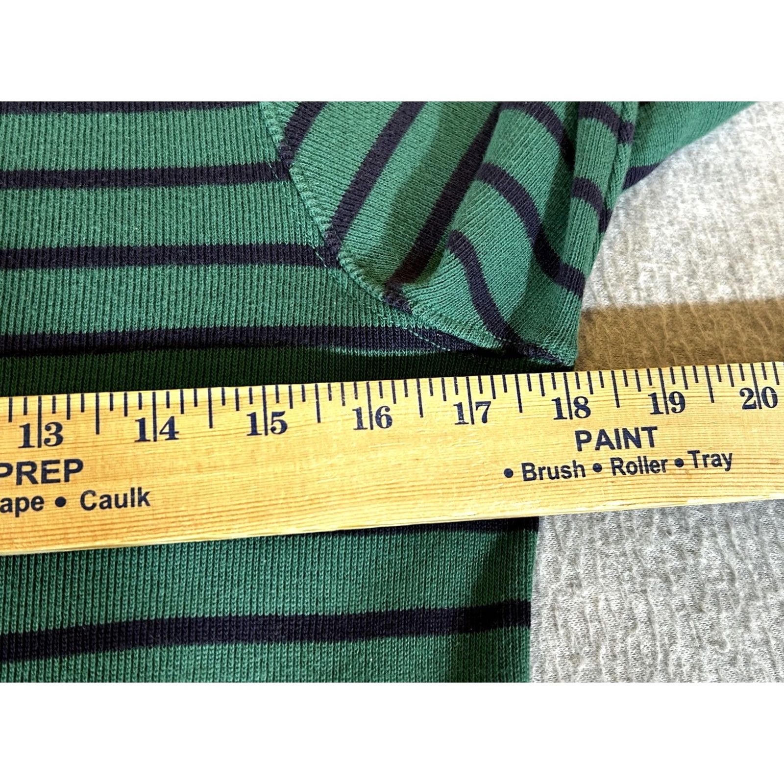Vintage LL Bean Womens Small Green Striped Knit Sweater Hooded Full Zip Pockets Casual Size S / US 4 / IT 40 - 3 Thumbnail