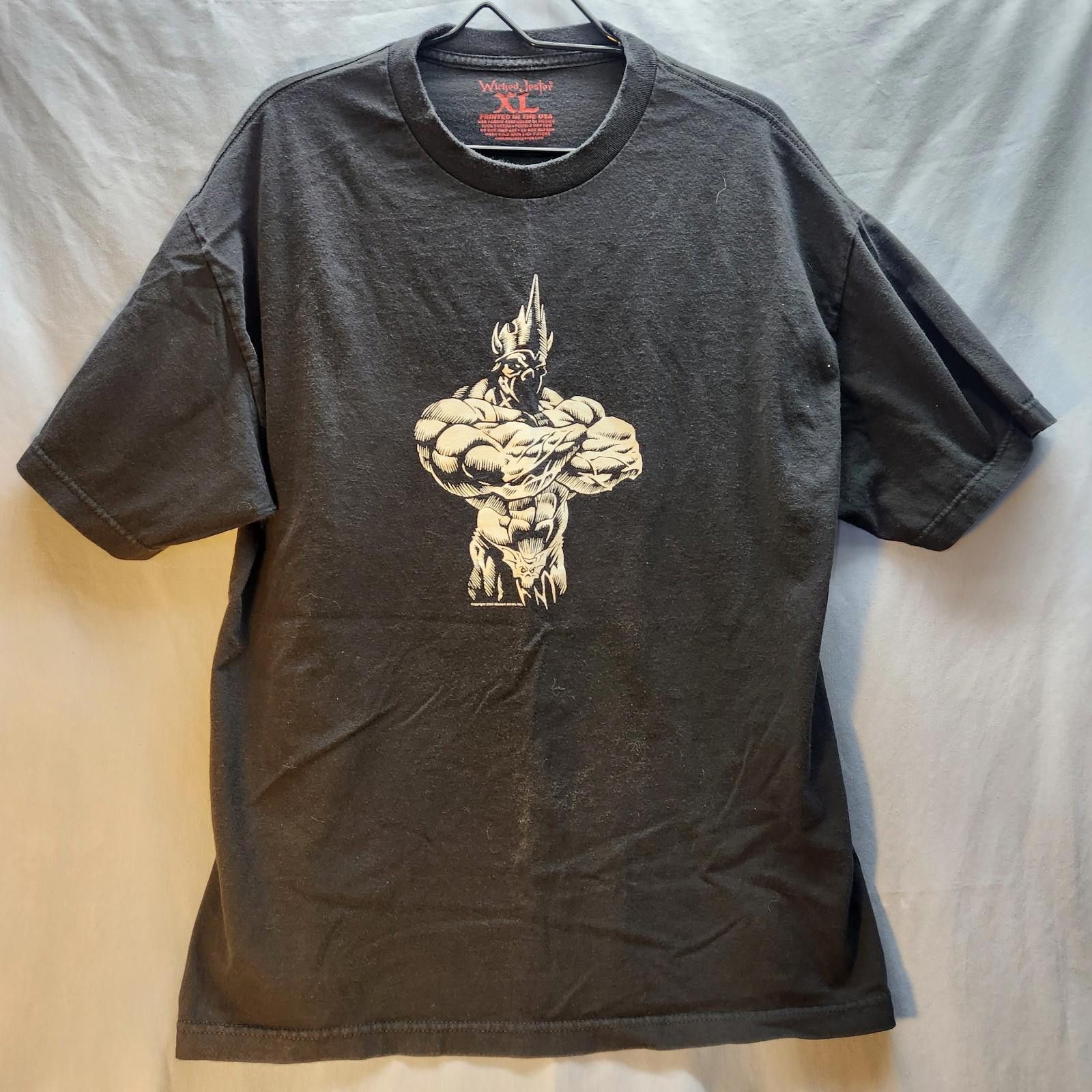 Designer Wicked Jester Motto Tshirt Black Size XL Vintage 2004 Size US XL / EU 56 / 4 - 1 Thumbnail