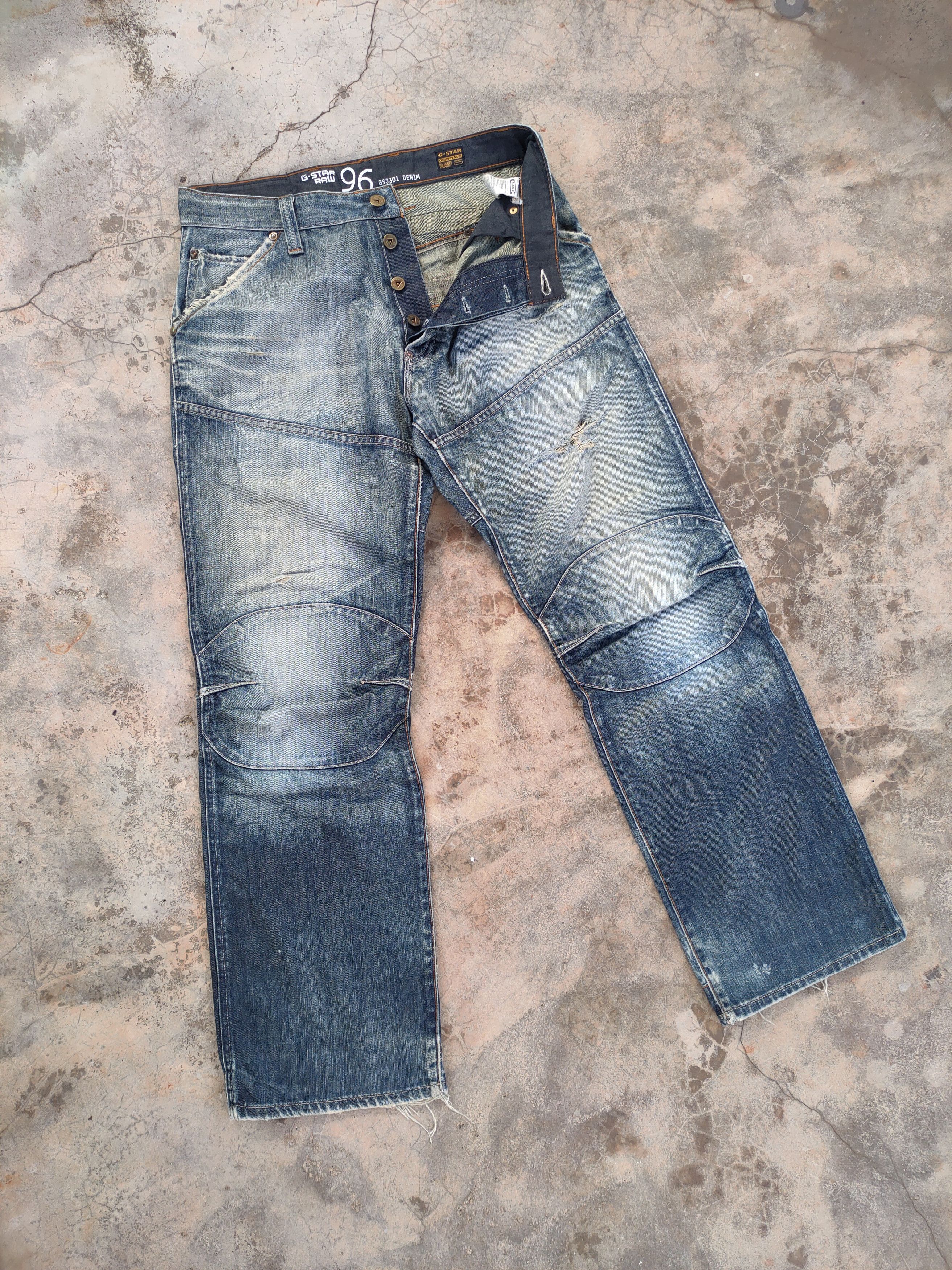 Japanese Brand JAPANESE VINTAGE DOUBLE KNEE DISTRESSED DENIM JEAN PANTS Size US 34 / EU 50 - 2 Thumbnail