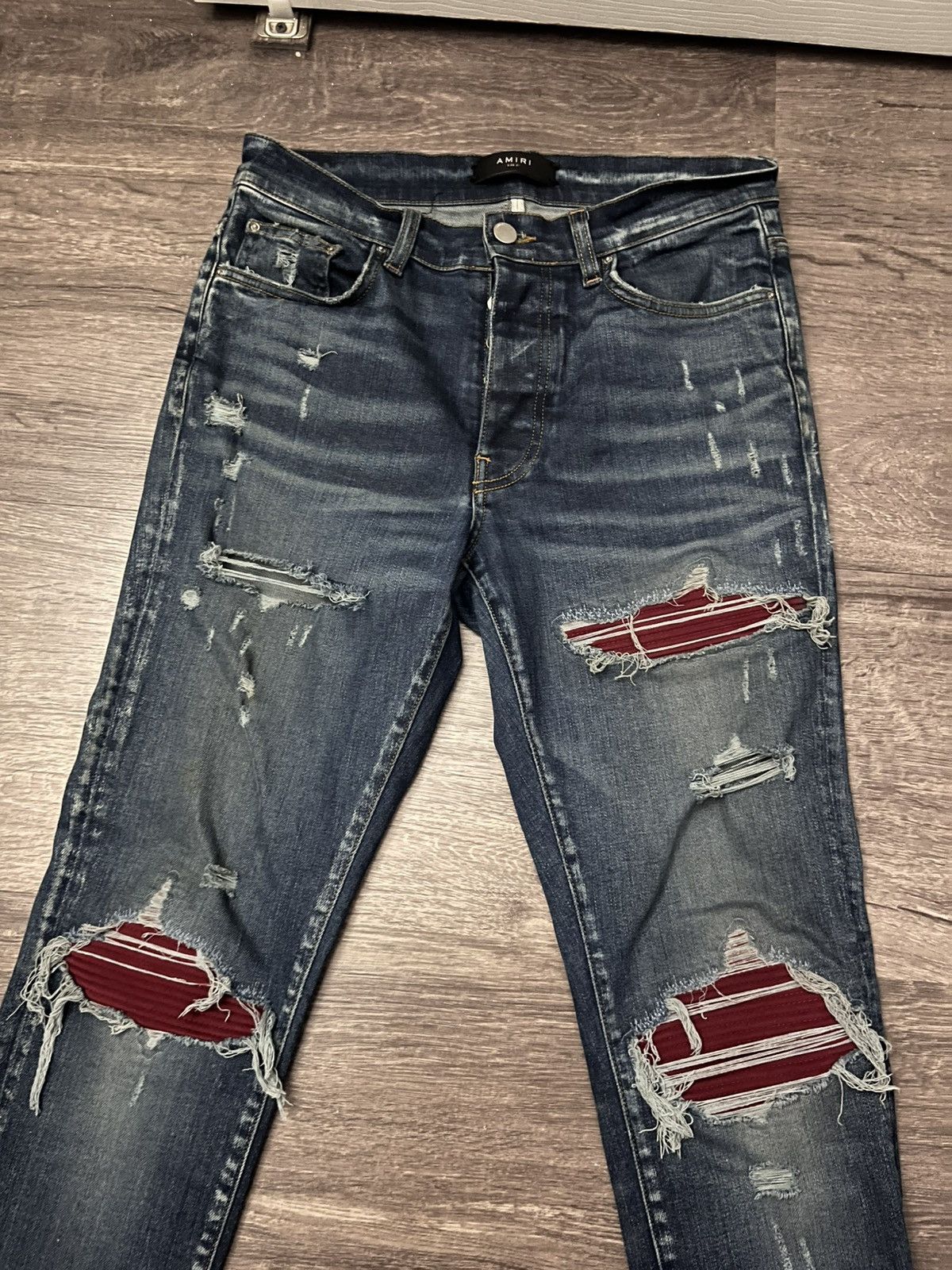 Amiri Amiri Mx1 Indigo Red Patch Size US 31 - 3 Thumbnail
