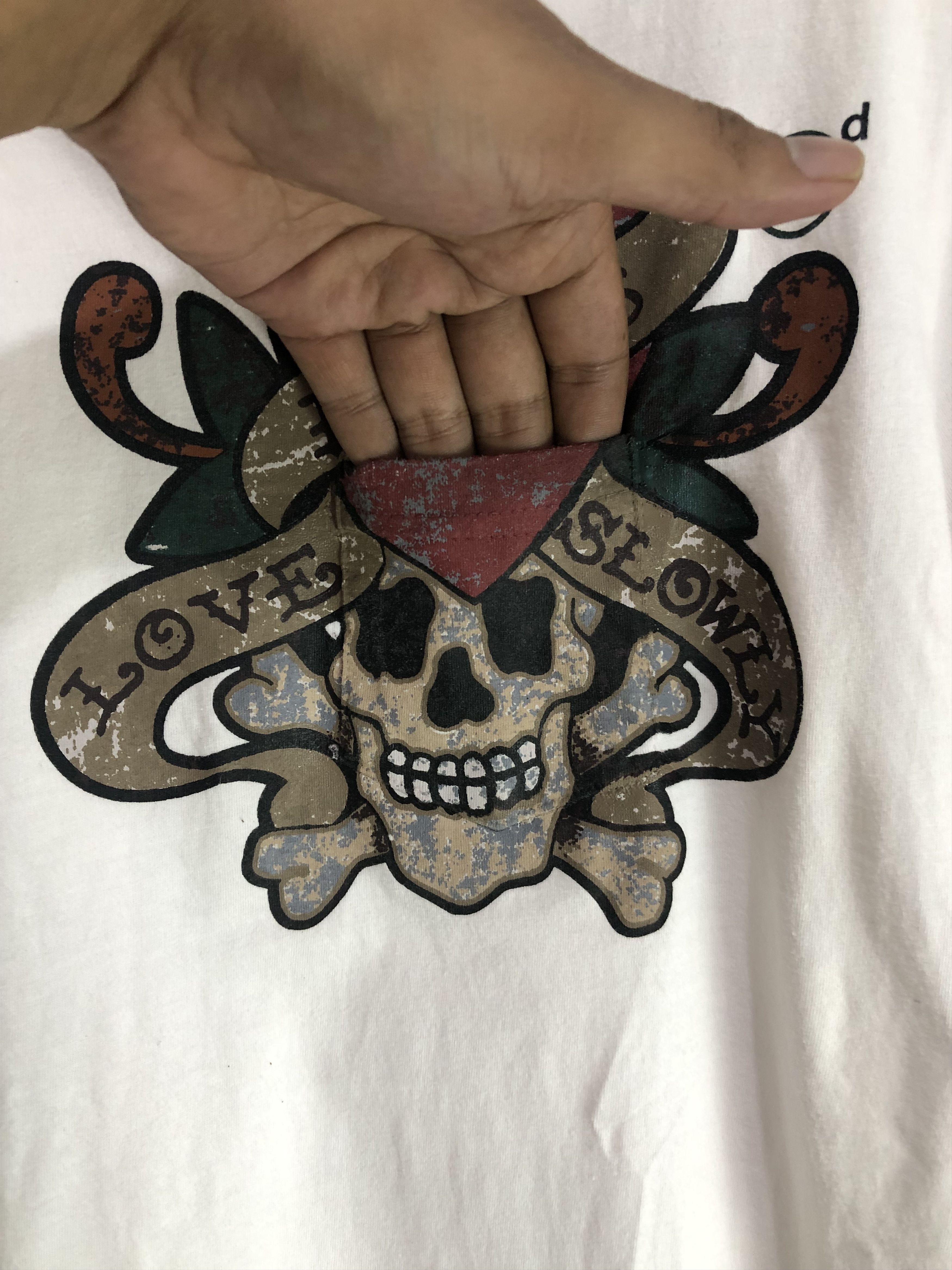 KMRii Japanese Gothic Skull Ed Hardy Rock Punk Style Size US L / EU 52-54 / 3 - 6 Thumbnail