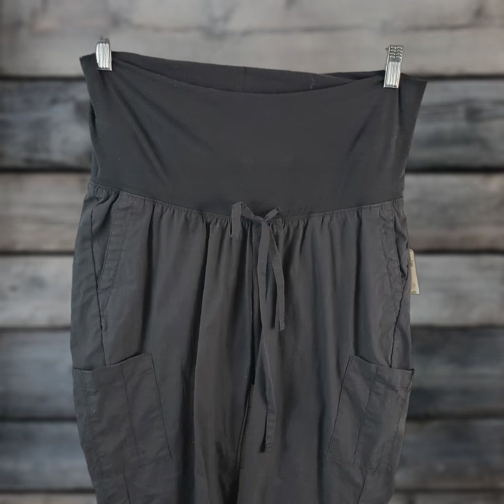 Old Navy Old Navy Womens Maternity Pants Sz Small Black Tapered Drawstring Pull On Size 28" / US 6 / IT 42 - 1 Thumbnail