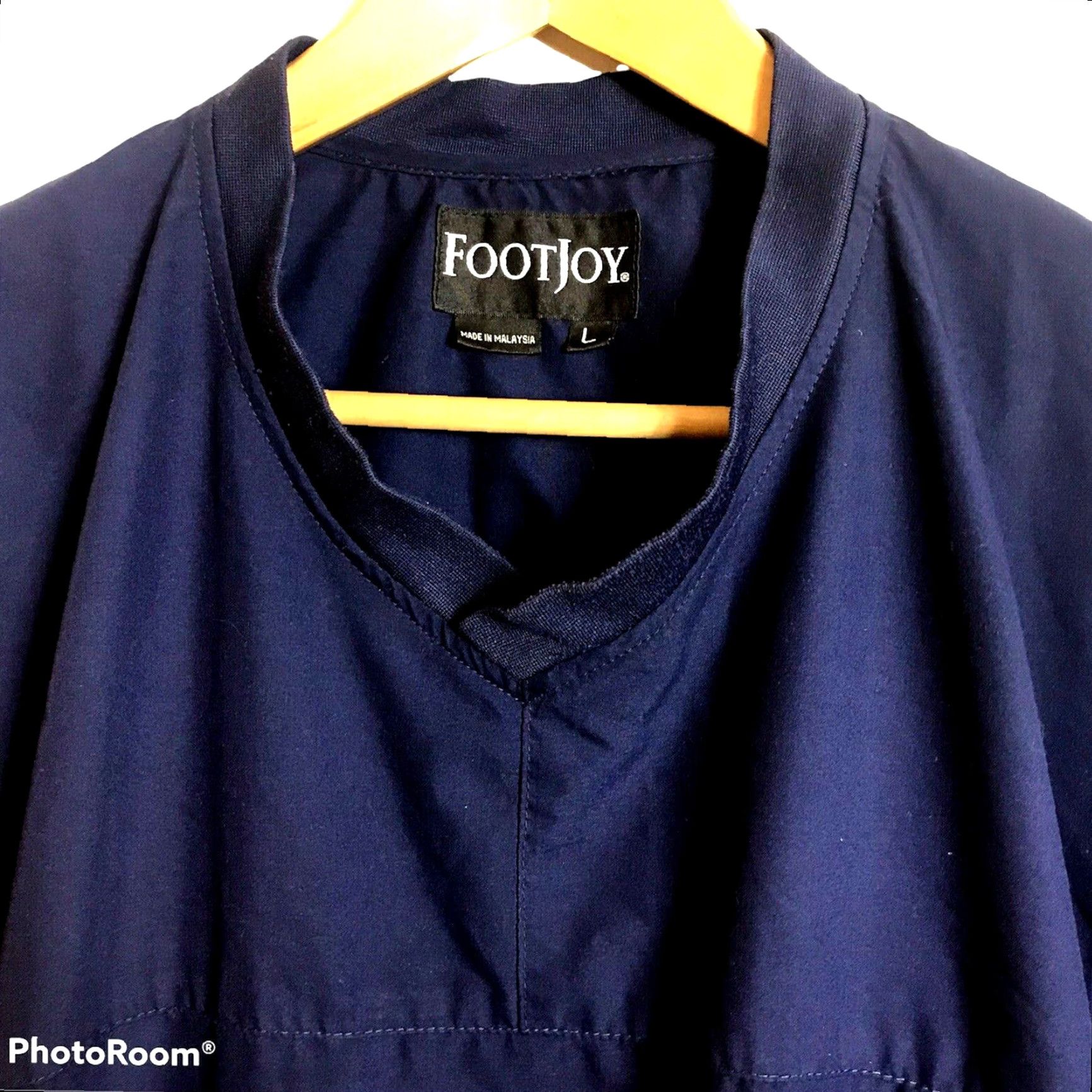 Footjoy FootJoy Jacket FJ Mens L Golf V-Neck Pullover Blue Microfiber Packable Size US L / EU 52-54 / 3 - 3 Thumbnail