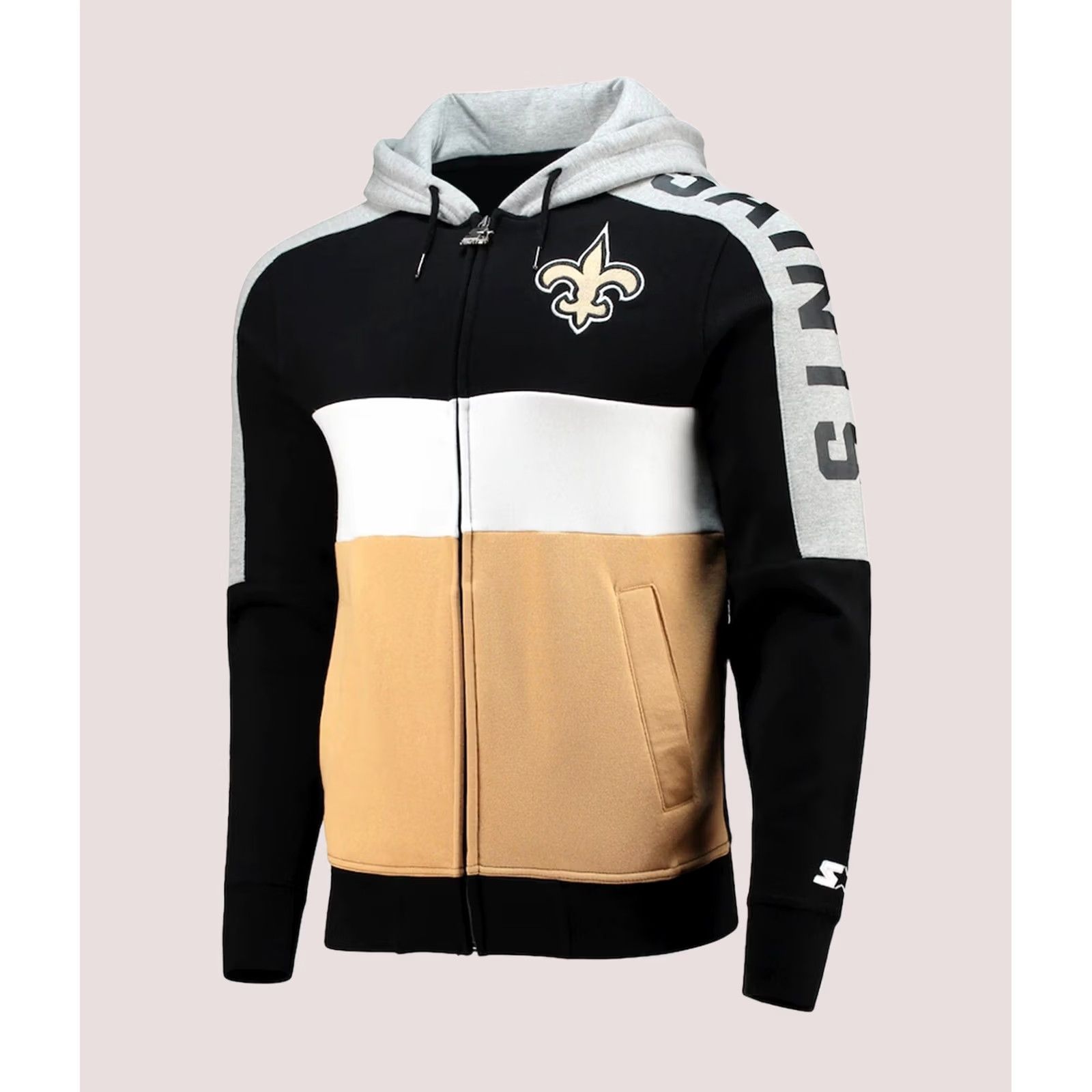 Starter STARTER Mens New Orleans Saints Hoodie Sweatshirt, nos, L Size US L / EU 52-54 / 3 - 1 Thumbnail