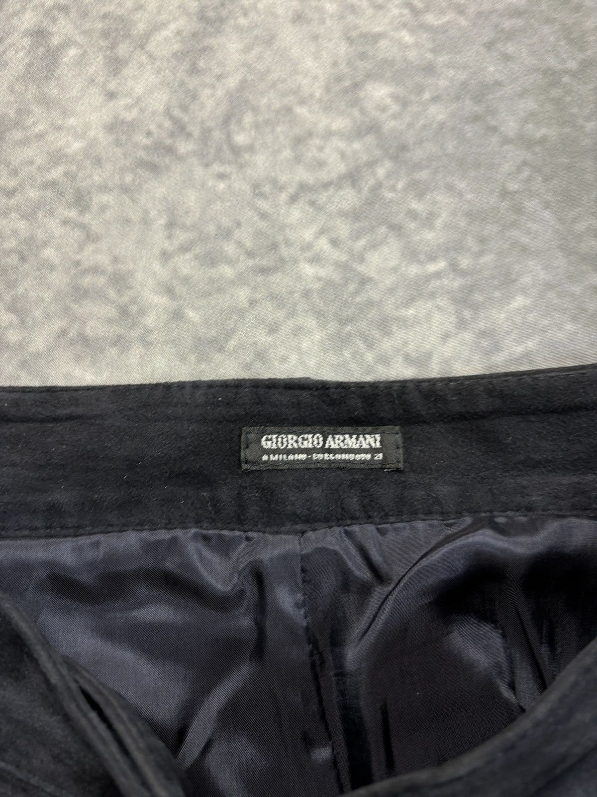 Giorgio Armani × Vintage 1980s Giorgio Armani Suede Pants Vintage Borgonuovo Black 44 Size 30" / US 8 / IT 44 - 6 Thumbnail