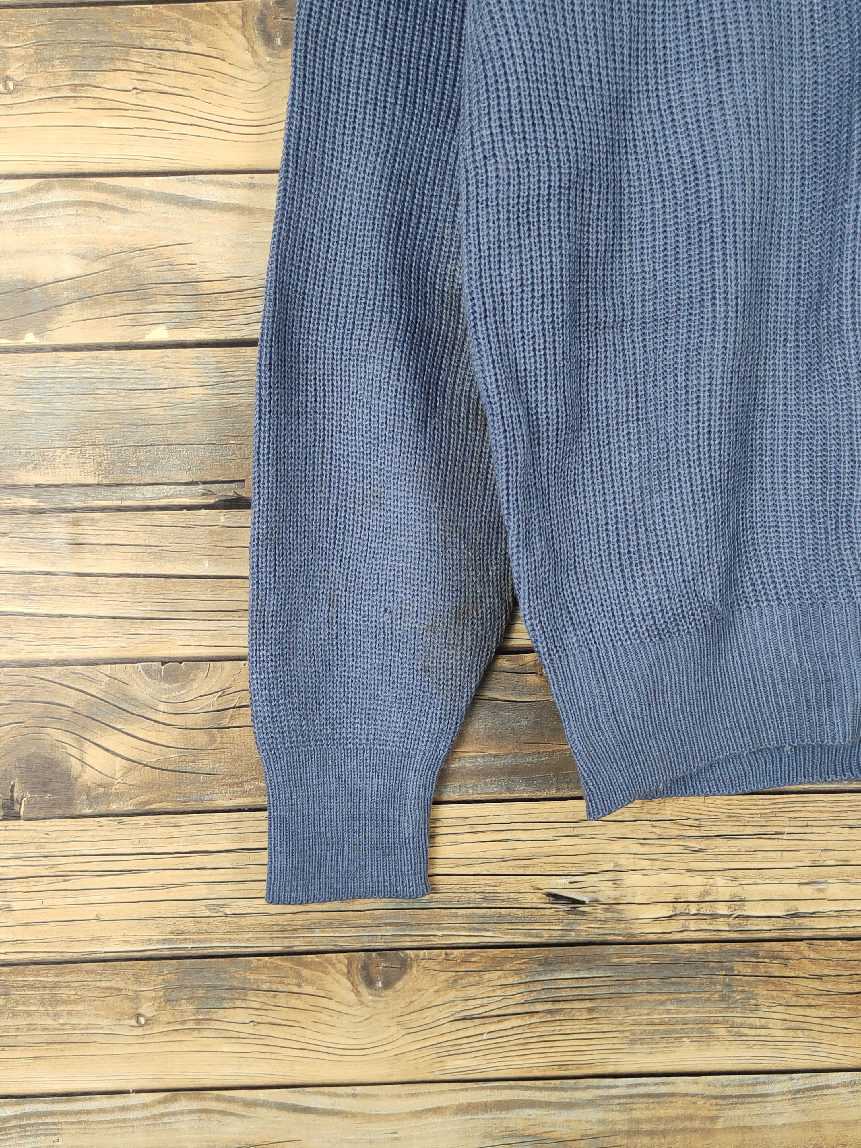 Homespun Knitwear × Japanese Brand × Vintage Japanese Brand Blue Knitwear Sweatshirts #W1293 Size S / US 4 / IT 40 - 4 Thumbnail