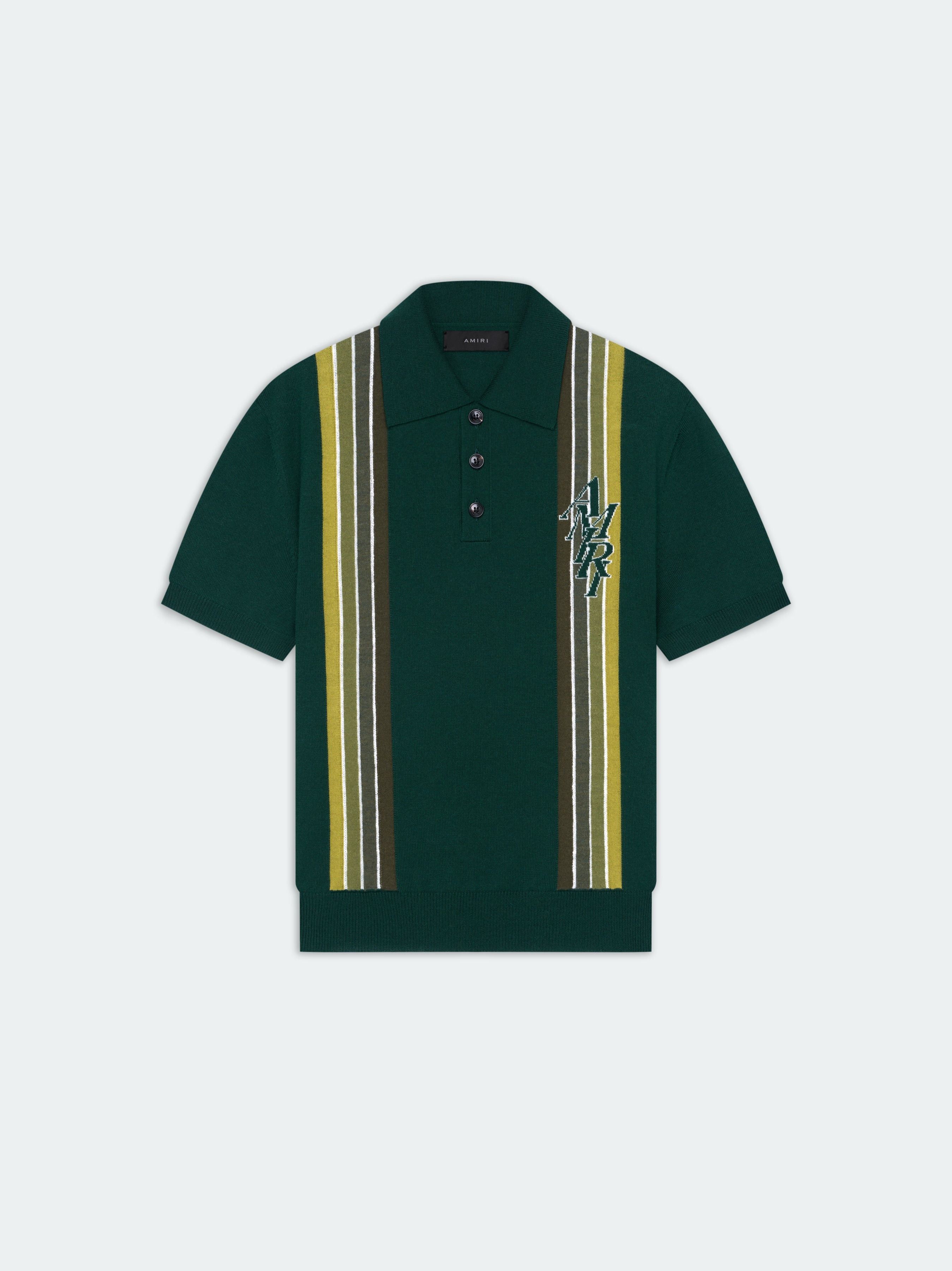 Amiri o1w1db10125 Stack Stripe Polo Shirt in Multicolor Size US M / EU 48-50 / 2 - 1 Thumbnail