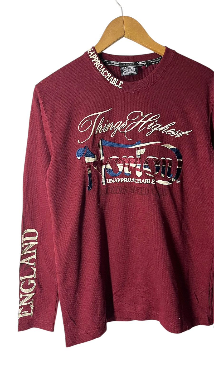 Norton NORTON ENGLAND EMBROIDERY SPELLOUT LONGSLEEVE TEE Size US L / EU 52-54 / 3 - 4 Thumbnail