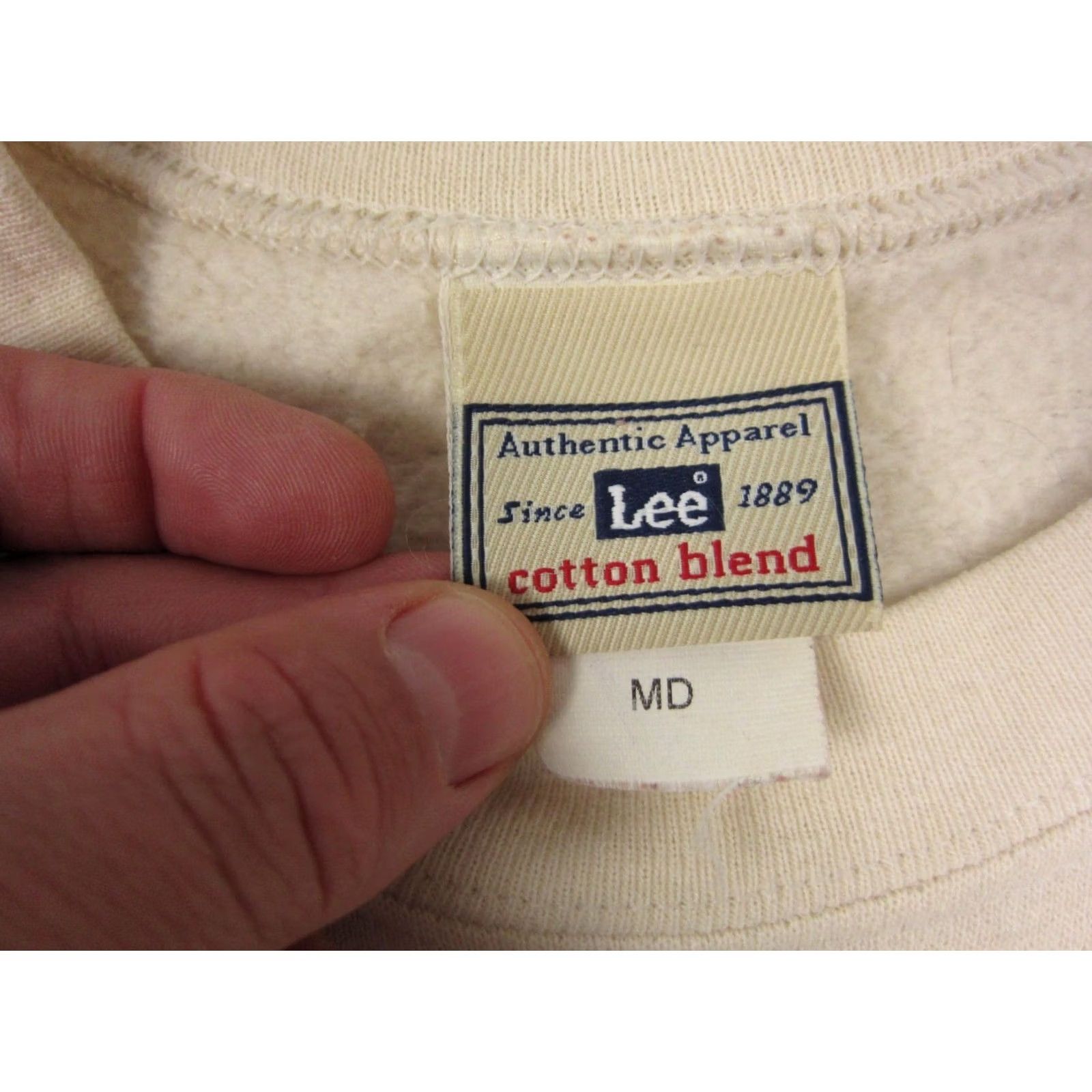 Lee VINTAGE Lee Sweatshirt Mens M Yellow Angel of Light 90s Pullover Crew Neck Heavyweight All Seasons Cotton Polyester Fleece Size US M / EU 48-50 / 2 - 6 Thumbnail
