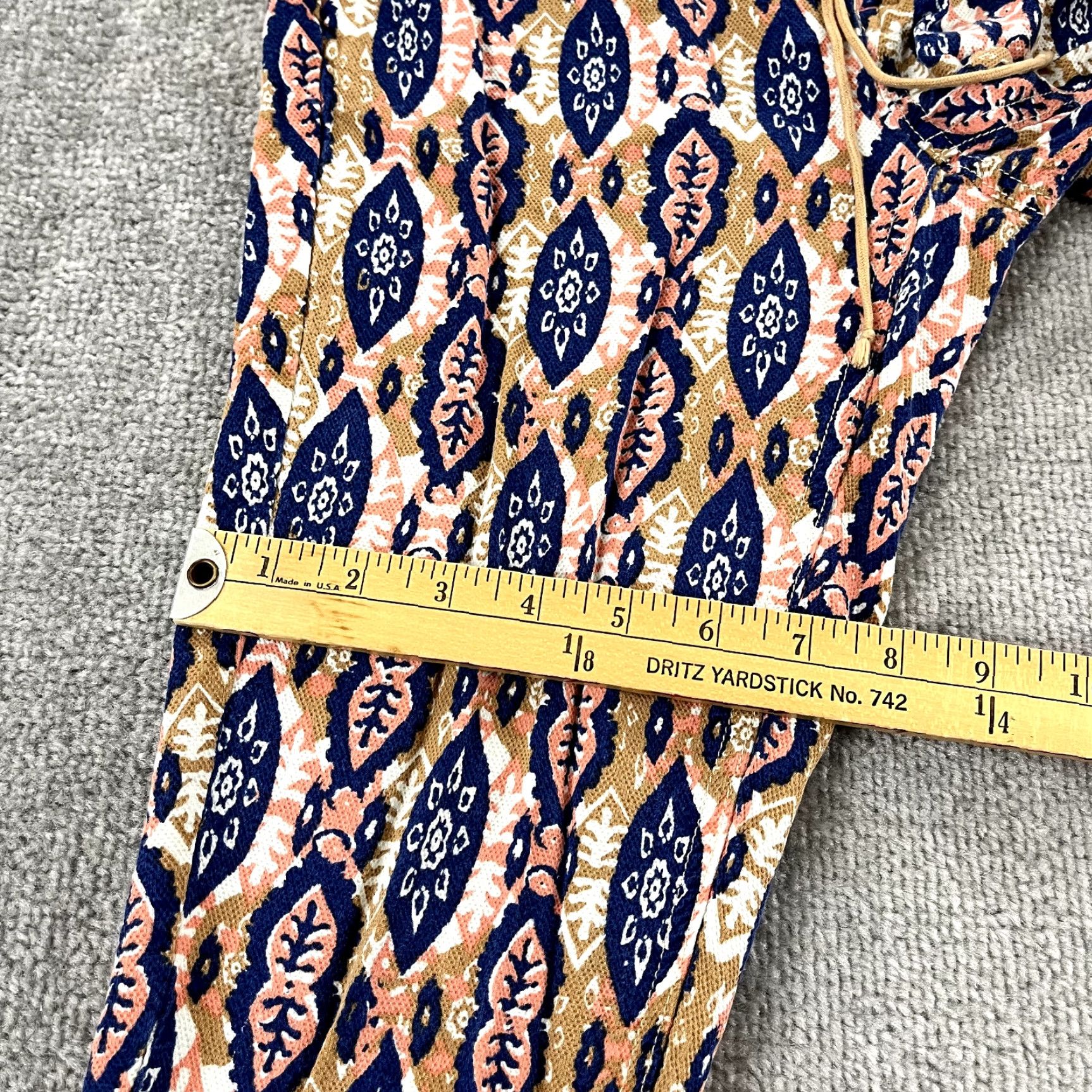 Anthropologie ANTHROPOLOGIE PILCRO and the LETTERPRESS Pants Womens 27 Paz Ikat Cropped Flowy Size 27" / US 4 / IT 40 - 4 Thumbnail