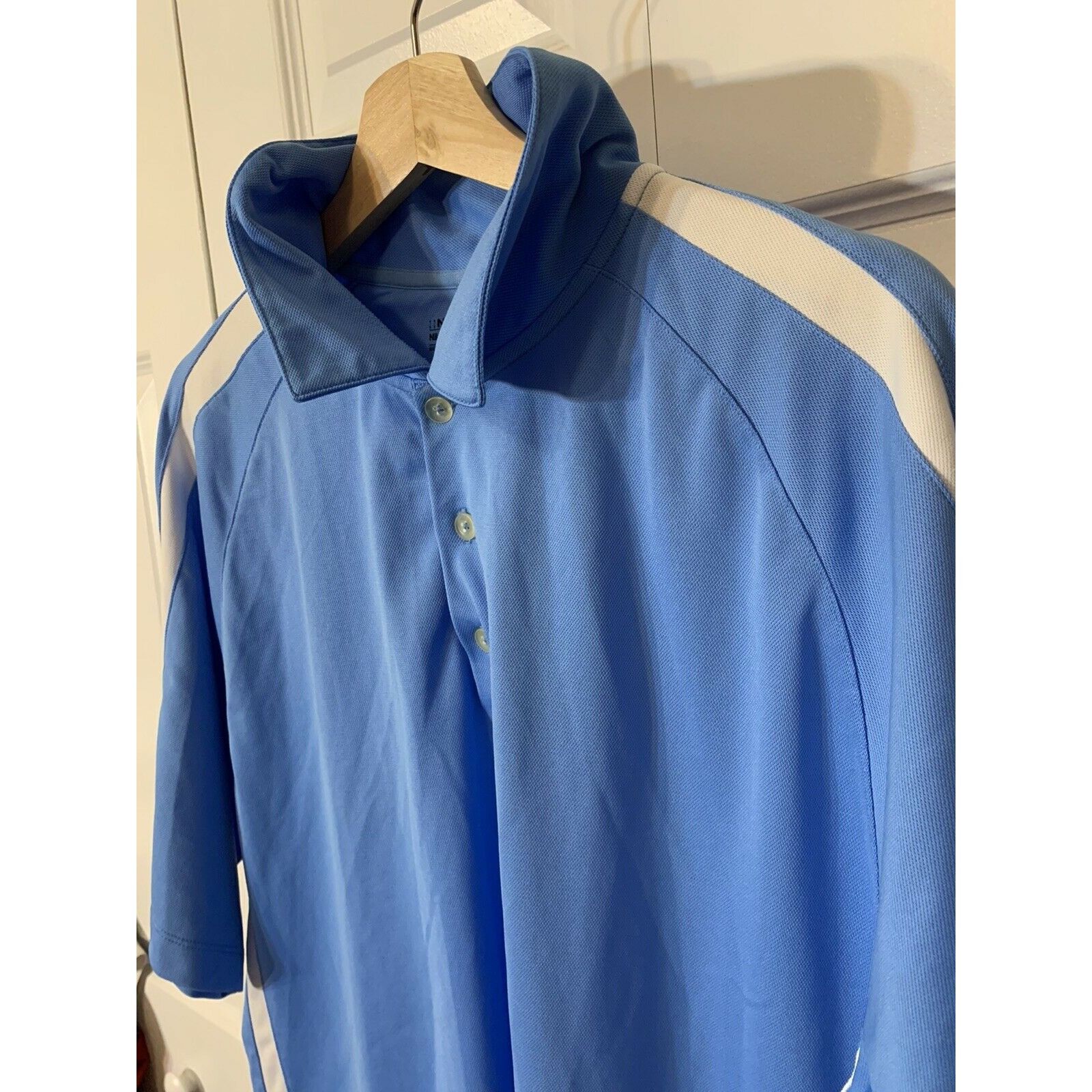Nike NIKE GOLF Men’s Sz XL Blue Striped Polo Shirt Fit Dry Breath Size US XL / EU 56 / 4 - 6 Thumbnail