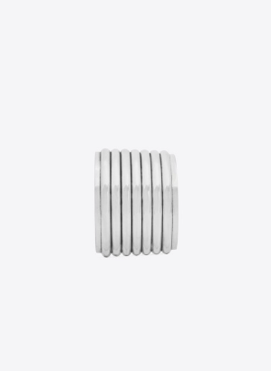 Saint Laurent Paris o1bcso1str0226 Size:M/Deco Cuff In Metal in Silver Size ONE SIZE - 3 Thumbnail