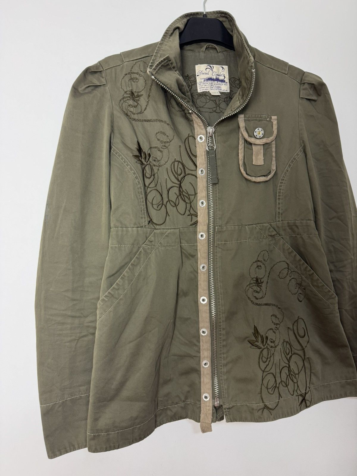 Rare Vintage Diesel “Clouds” Embroidered Military Jacket 00s
