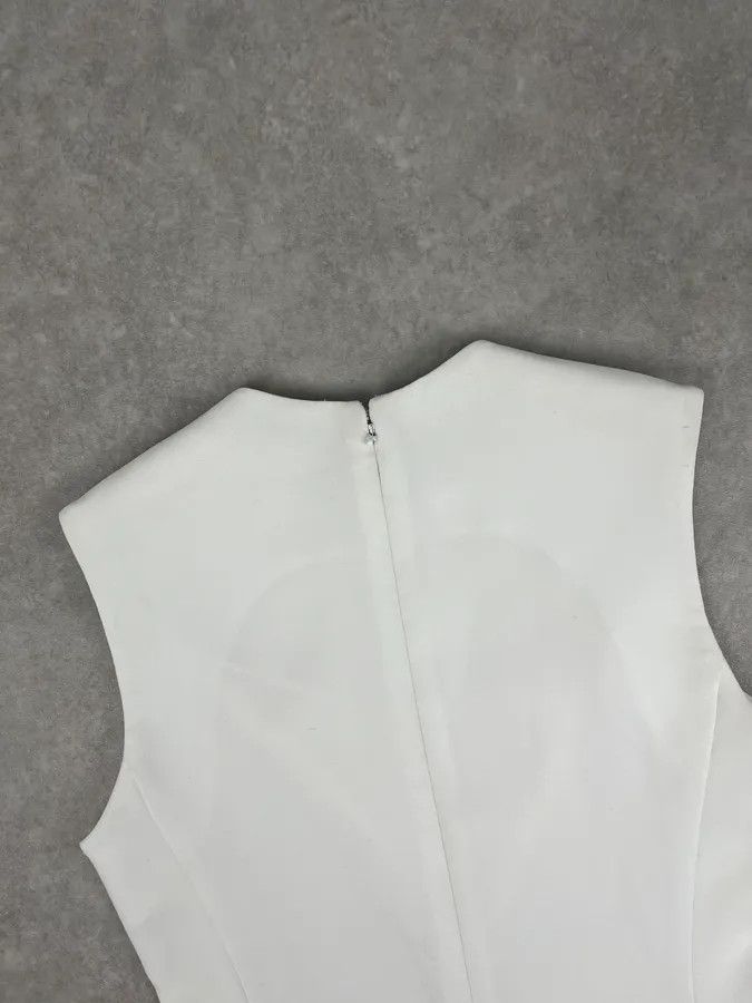 Balenciaga Balenciaga White Embossed Tank Top Size S / US 4 / IT 40 - 7 Thumbnail