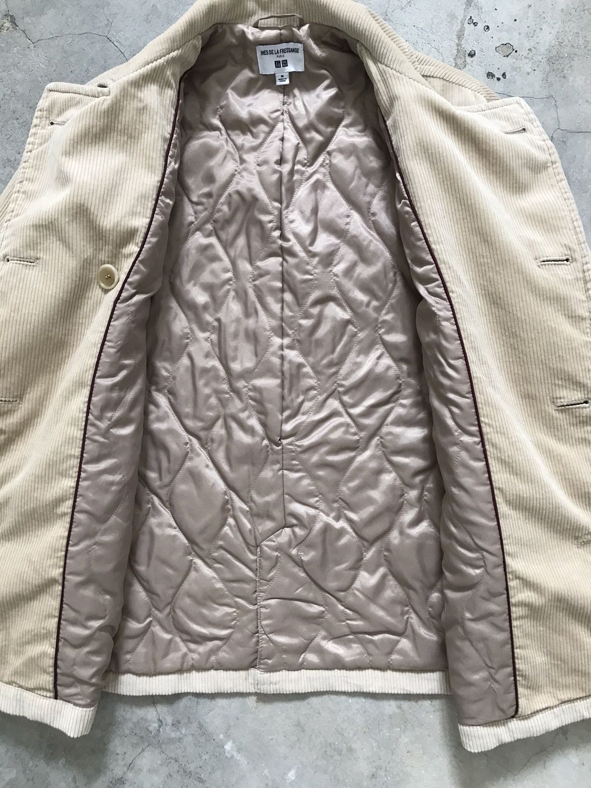 Uniqlo Ines De La Fressange Double Breasted Corduroy Peacoat Size M / US 6-8 / IT 42-44 - 10 Thumbnail