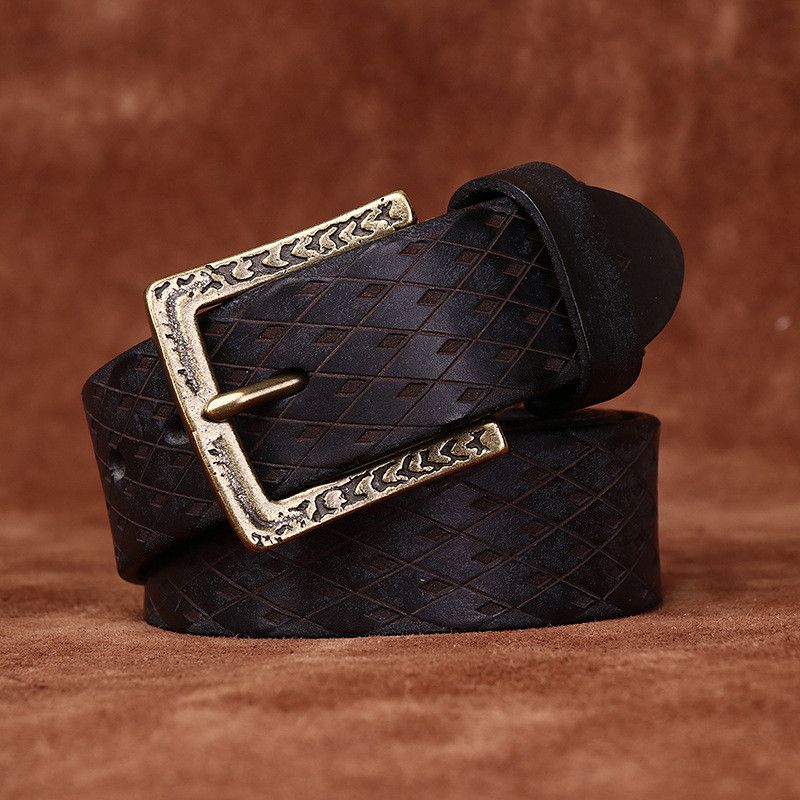 Japanese Brand × Leather Embossing Strap Copper Buckle Belt Size ONE SIZE - 1 Thumbnail