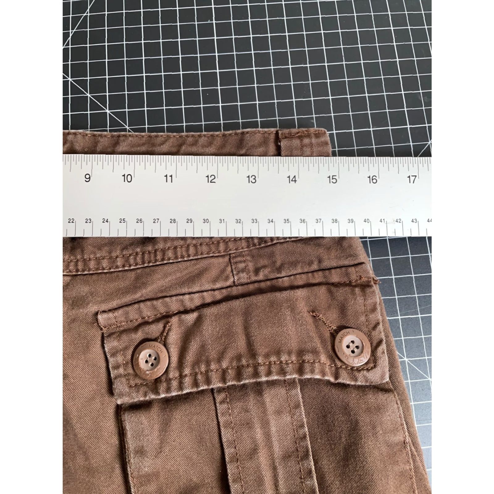 Vintage Matchstick Paratrooper Cargo Pants Men's 29 x 30 Brown Drawstring Tactical Cargo Pocket Pants Size US 29 - 5 Thumbnail