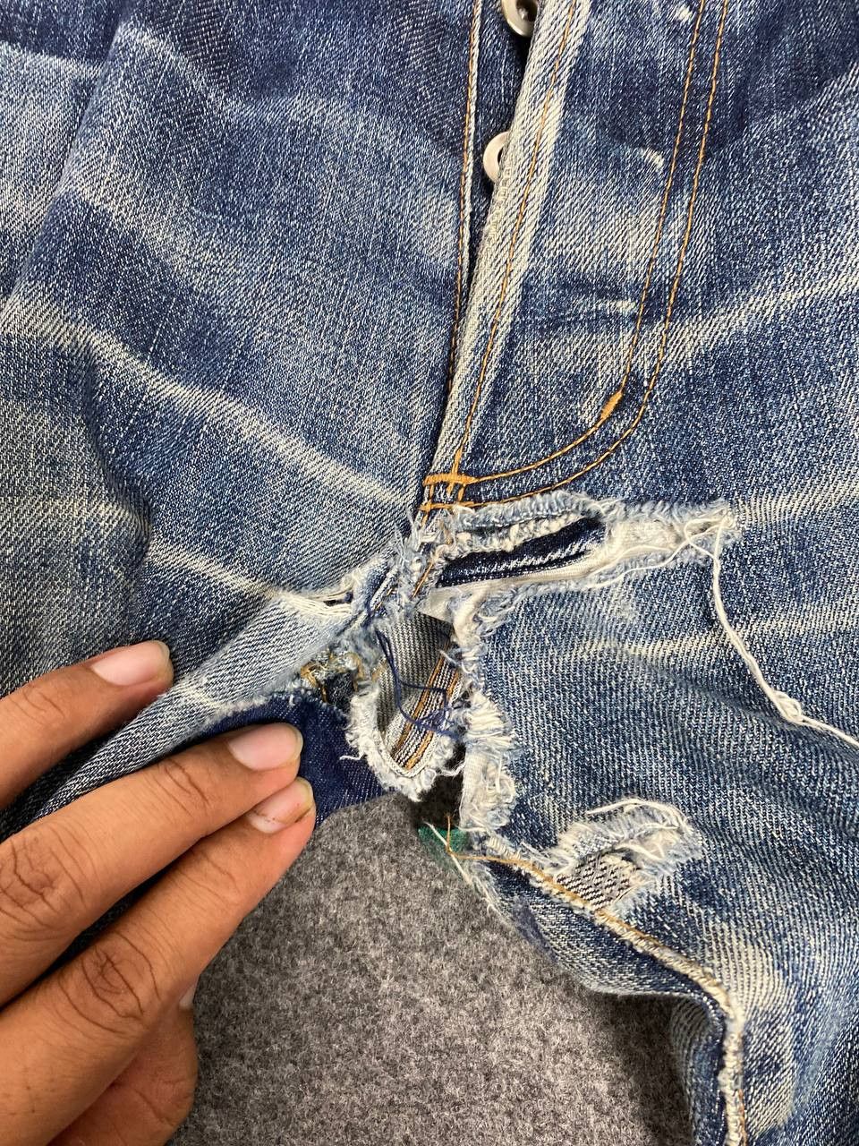 Japanese Brand vintage japanese brands selvedge denim distressed Size US 35 - 12 Thumbnail