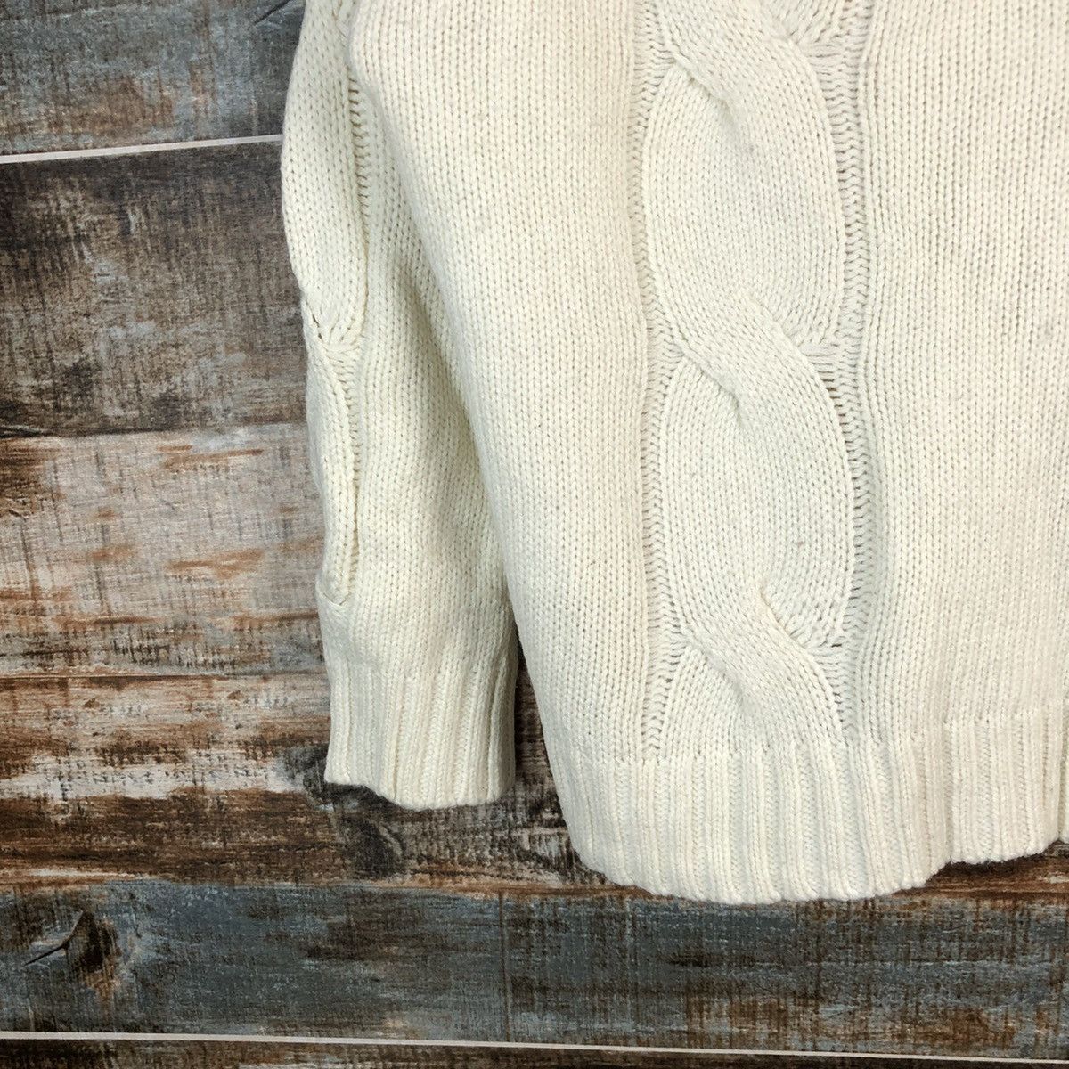Homespun Knitwear × Japanese Brand Lepsim White cable Knitwear sweatshirt #A1661 Size M / US 6-8 / IT 42-44 - 7 Thumbnail