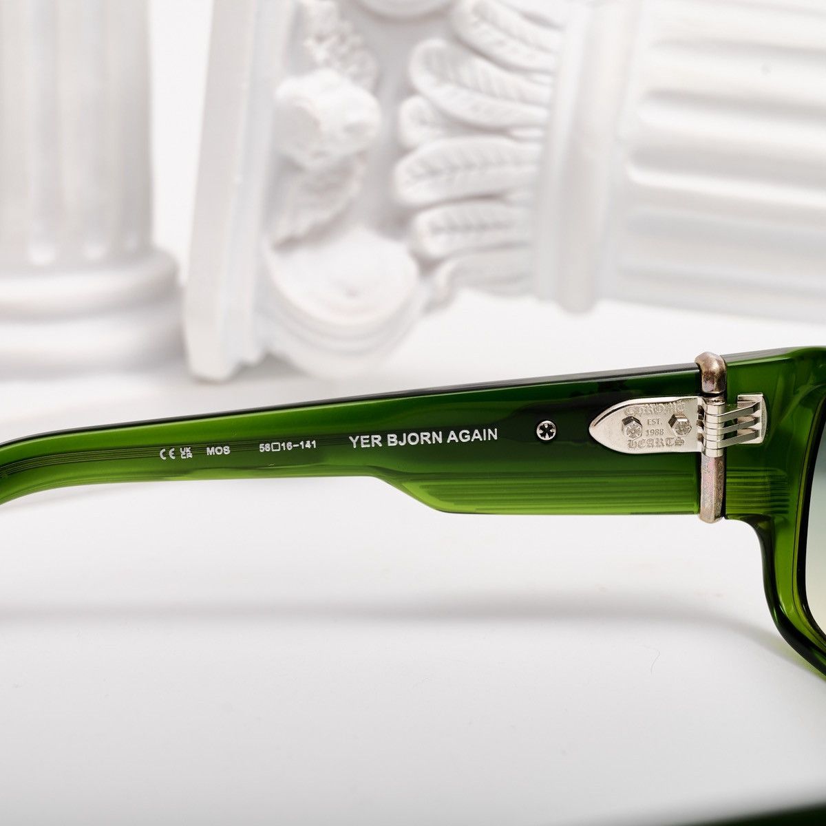 Chrome Hearts CHROME HEARTS YER BJORN AGAIN MOSS SUNGLASSES Size ONE SIZE - 5 Thumbnail