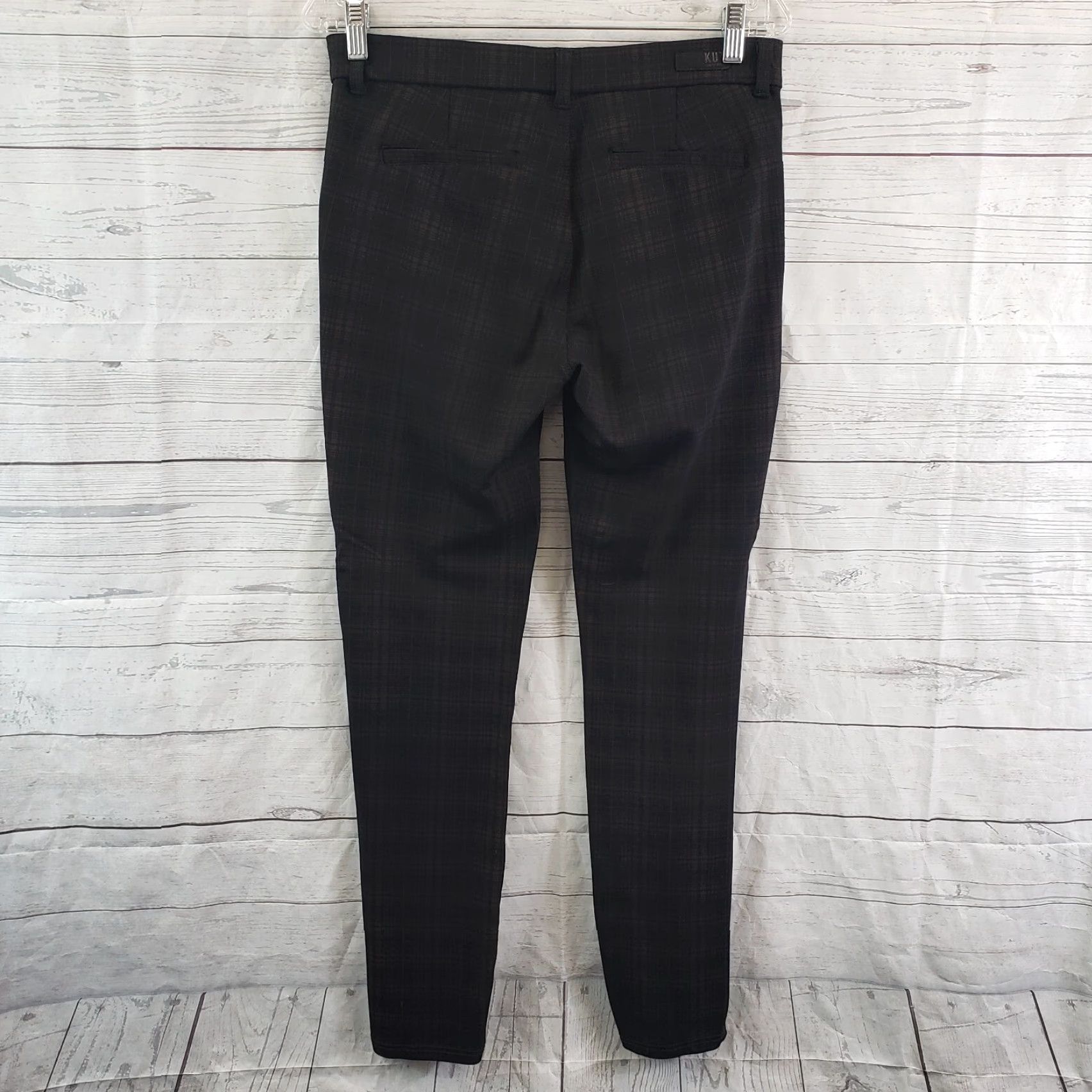 Vintage Kut From the Kloth Womens Ponte Knit Skinny Pants Size 8 Black Plaid Size 30" / US 8 / IT 44 - 3 Thumbnail