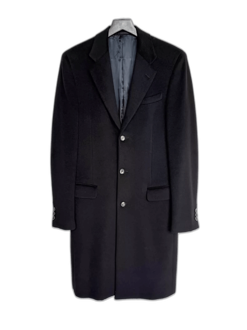 Prada Prada Black Cashmere Chesterfield Coat Size US L / EU 52-54 / 3 - 1 Thumbnail