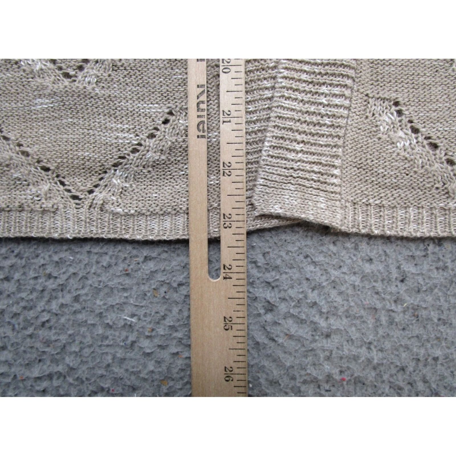 Vintage Maurices Women's Cardigan Shawl Open Front Knit Sweater 2XL Beige NEW Size XXL / US 16-18 / IT 52-54 - 6 Thumbnail