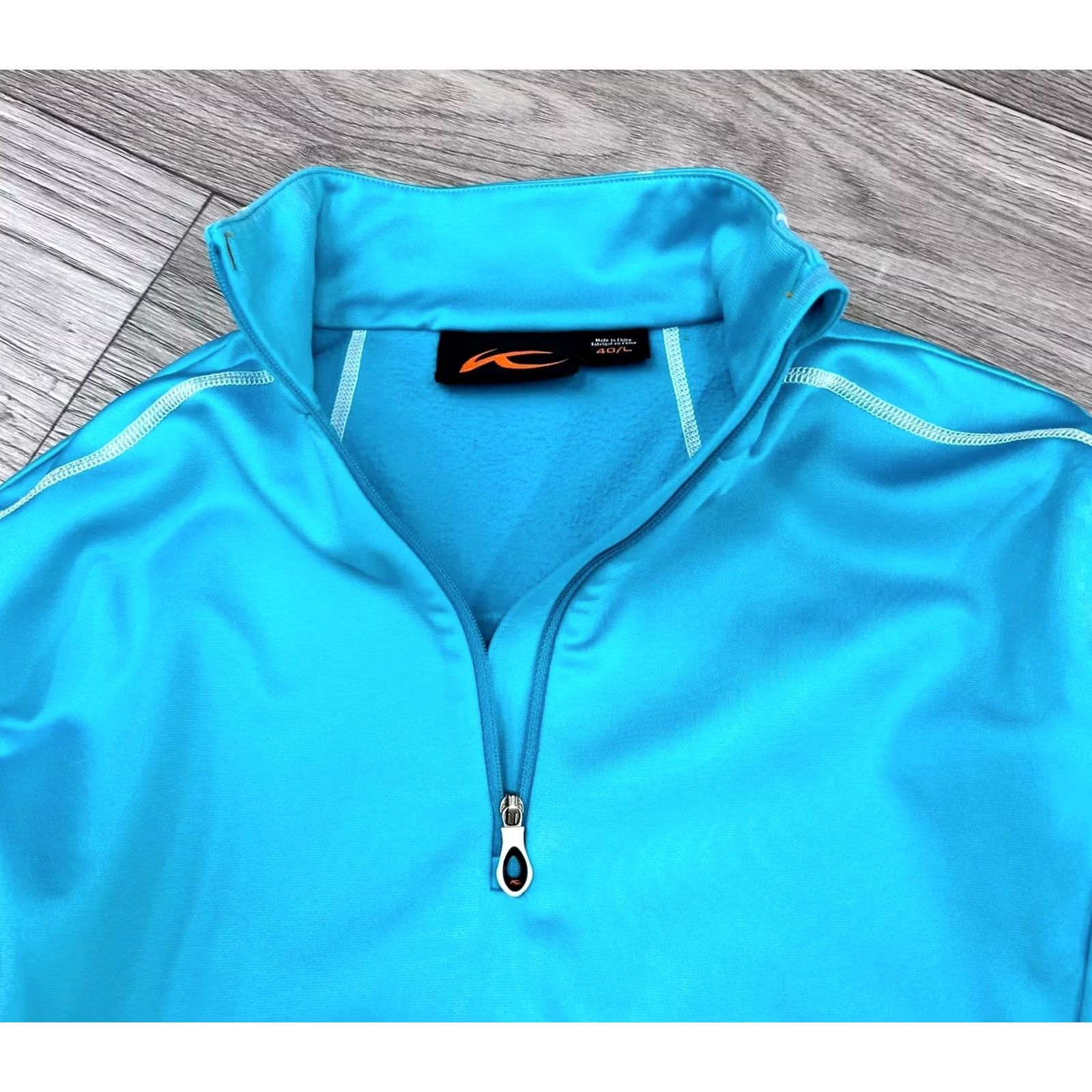 KJUS Kjus Systems Jumper Women's Size L Long Sleeve Zip Turquoise Activewear Shirt Womens L Jumper Size L / US 10 / IT 46 - 2 Thumbnail