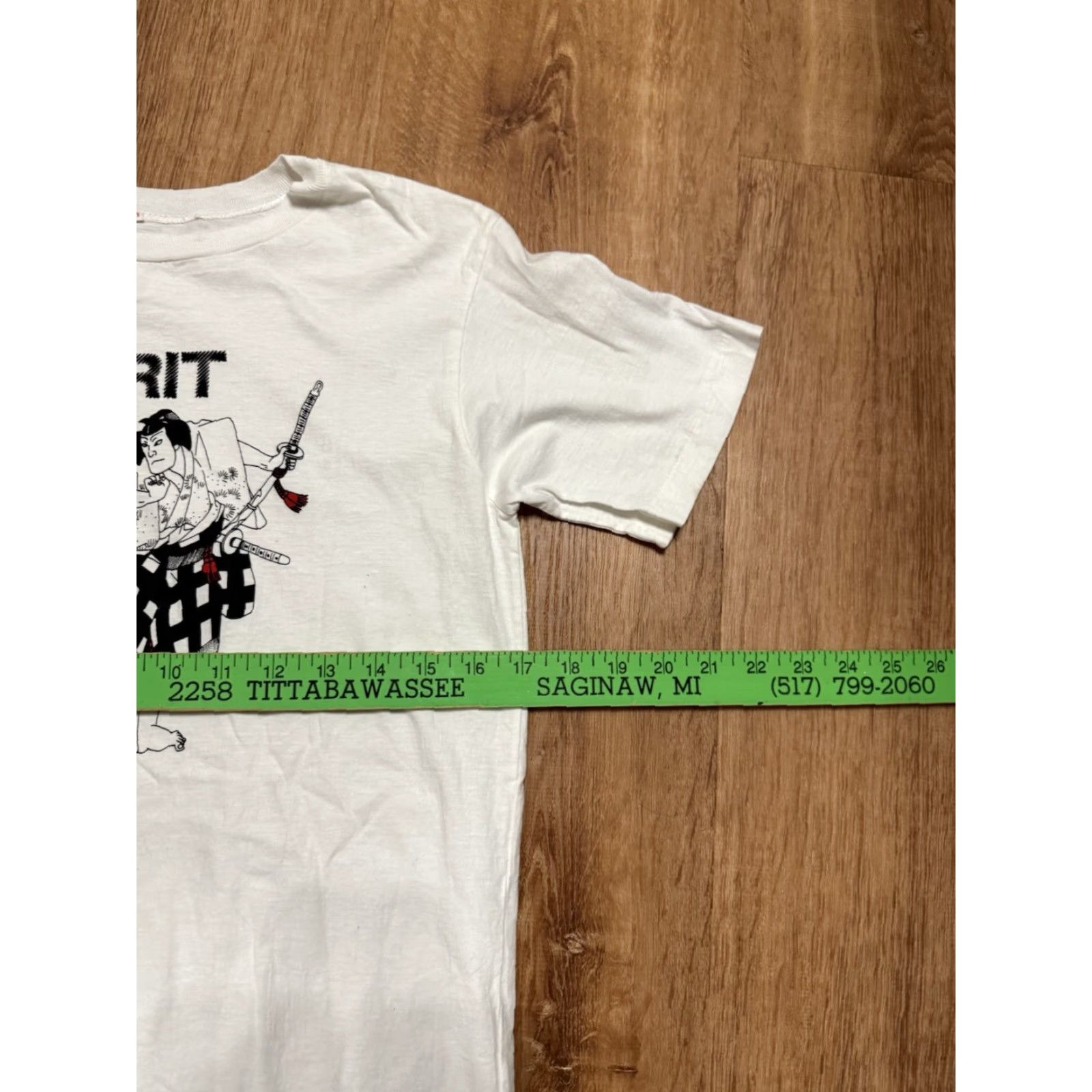 ESPIRIT VINTAGE Spirit Japan Japanese Art Graphic Shirt Single Stitch Mens M White 70s 80s Japan Spirit Shirt Mens M White Size US M / EU 48-50 / 2 - 7 Thumbnail