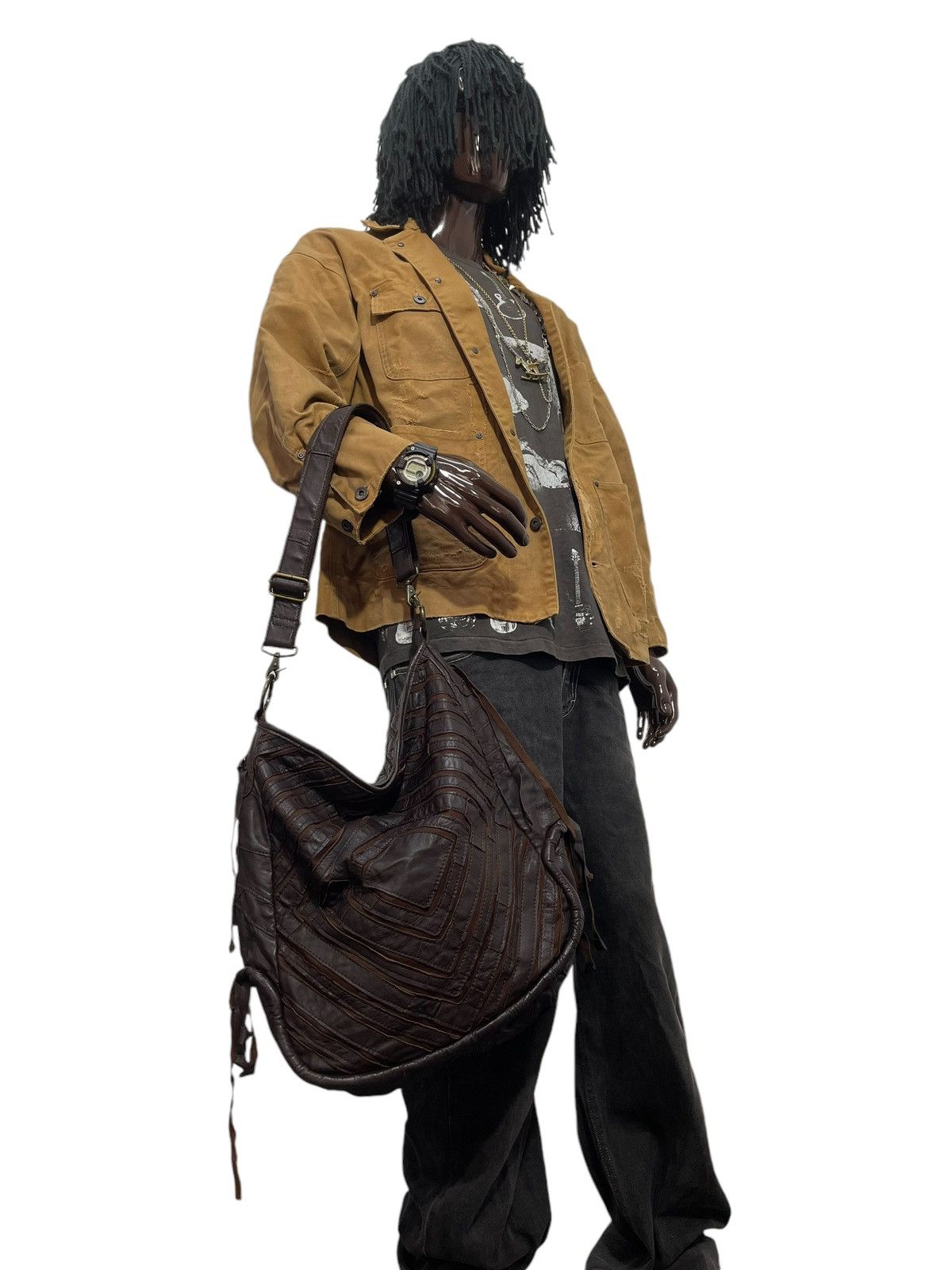 Genuine Leather Leather Cotton Jesslyn Blake Shoulder Messenger Bag 1🟩1 Size ONE SIZE - 3 Thumbnail