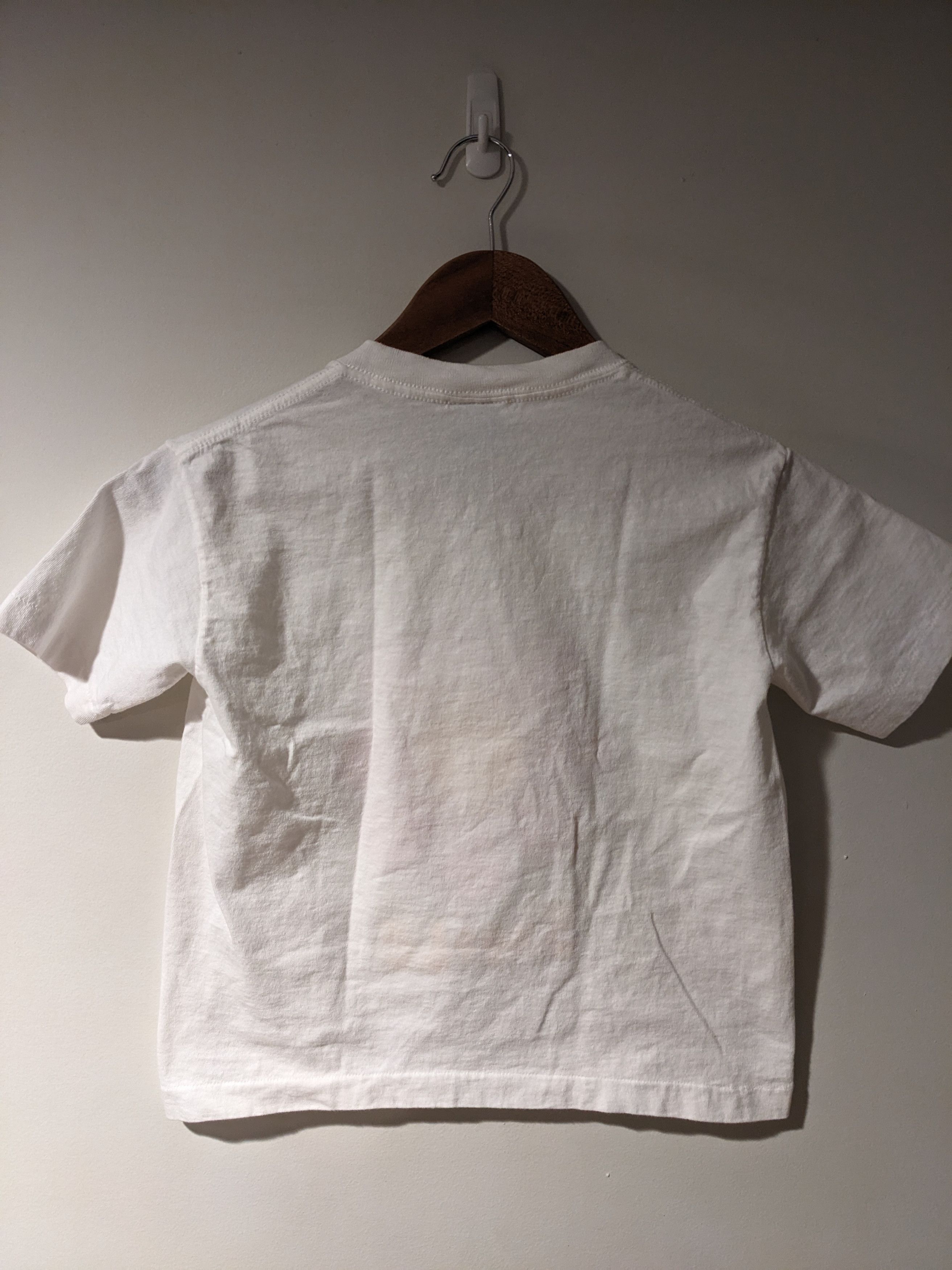 Vintage Vintage 90s Smile Flower Daisy Kids Small White T-Shirt Size US S / EU 44-46 / 1 - 6 Thumbnail