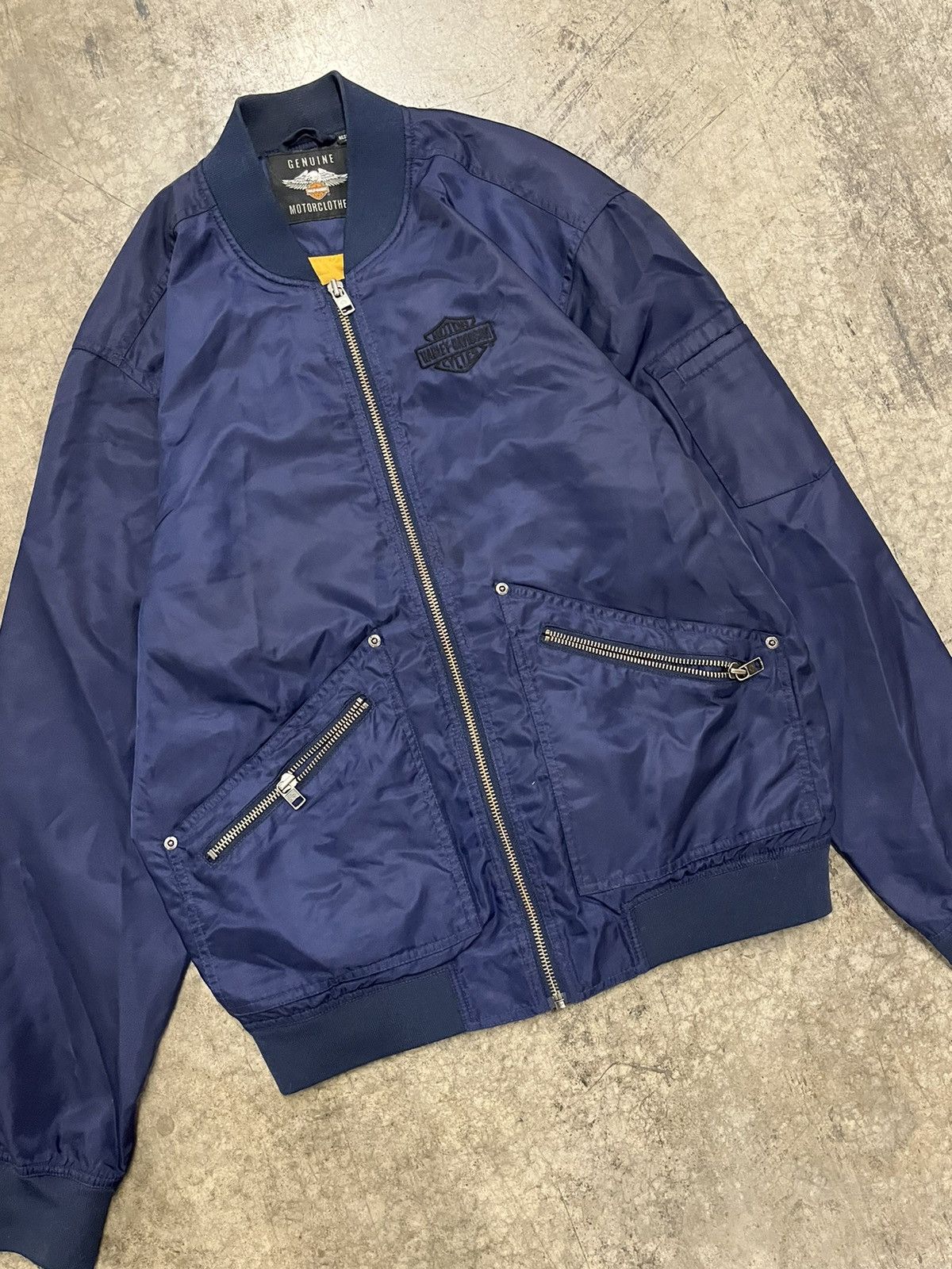 Harley Davidson × Vintage Harley bomber jacket vintage streetwear hyper rare biker Size US M / EU 48-50 / 2 - 4 Thumbnail