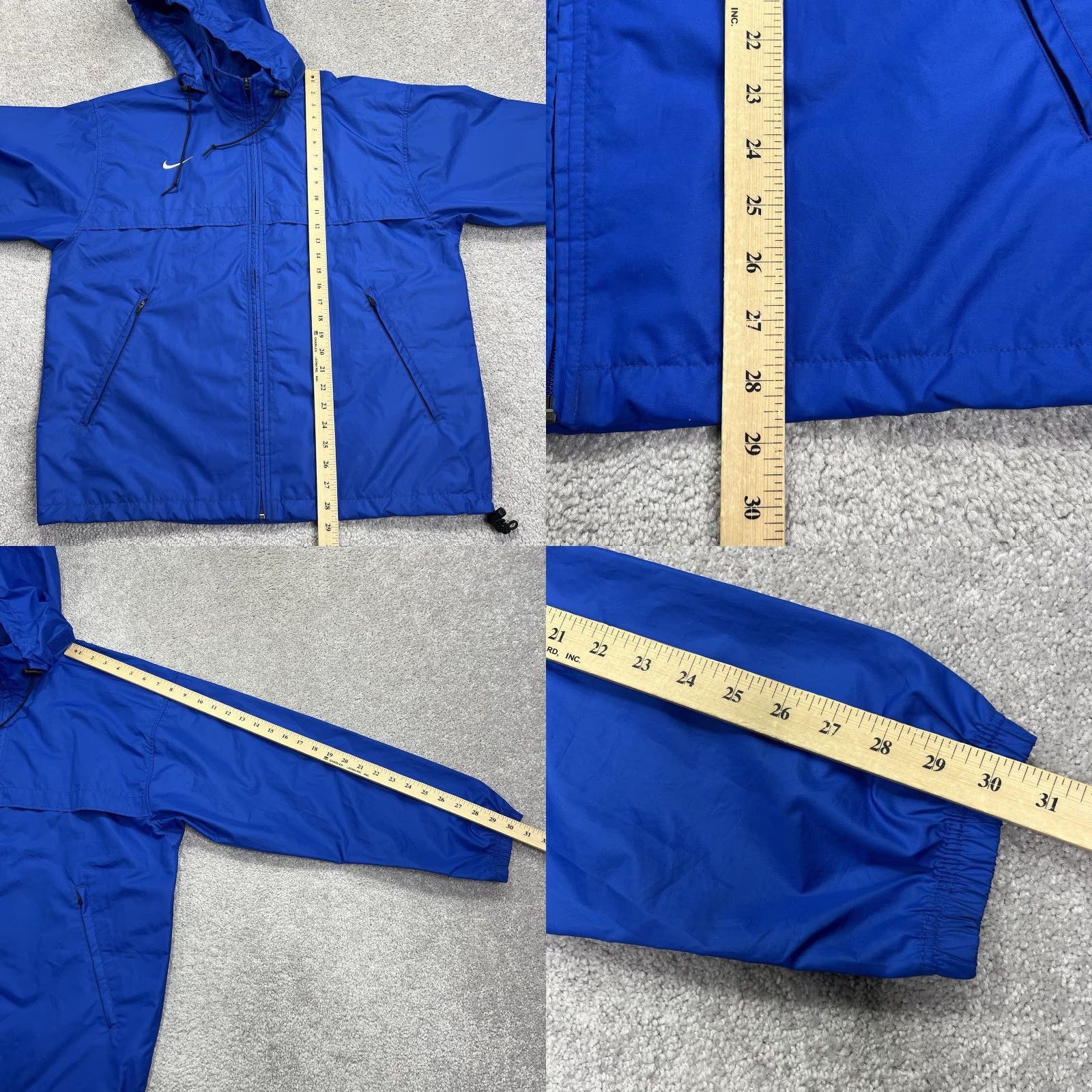 Nike VINTAGE Nike Jacket Men’s Medium Hooded Windbreaker Y2K Full Zip Blue Flaw Size US M / EU 48-50 / 2 - 9 Thumbnail