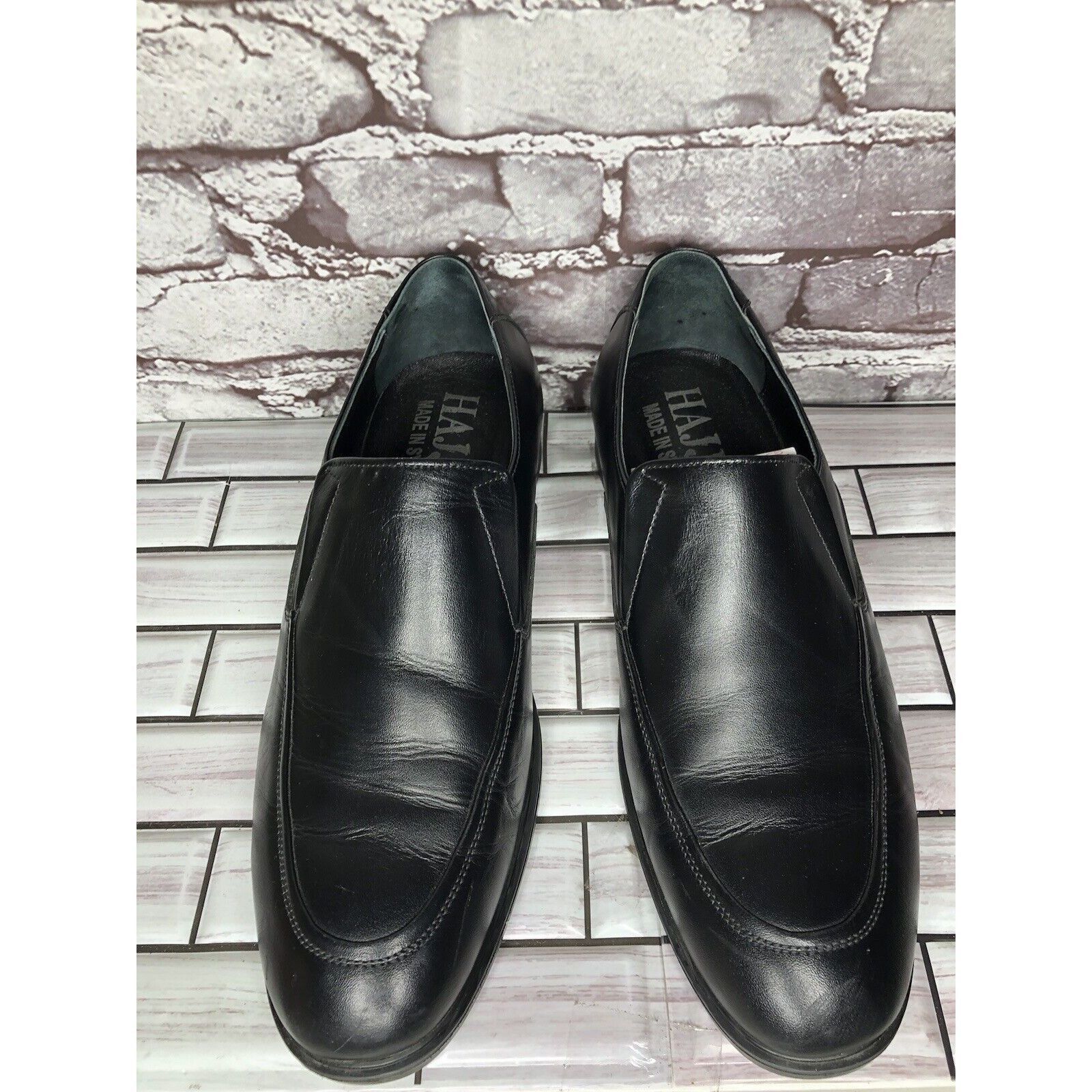 Other HAJJO Black Leather Slip On Casual Dress Loafers Work Shoes Size US 9 / EU 42 - 21 Thumbnail