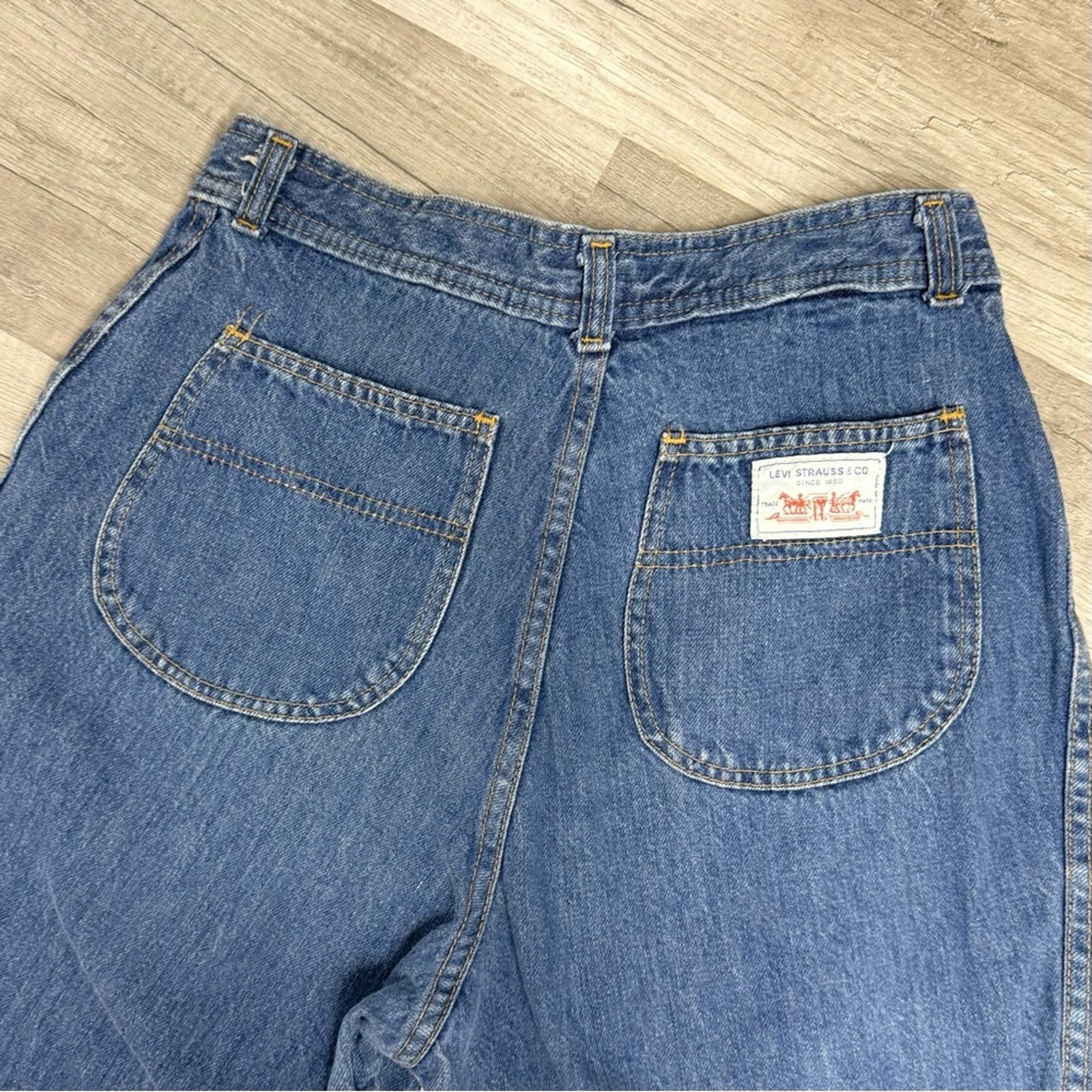 Levi's Vintage 70s Levi’s Wide Leg Jeans High Rise Flare Talon USA Size 30" / US 8 / IT 44 - 8 Thumbnail