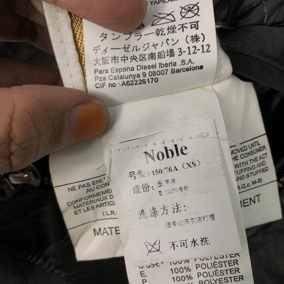 Diesel 📌Rich Black Biker Leather Jacket Diesel Bondage Design Size US XS / EU 42 / 0 - 23 Thumbnail