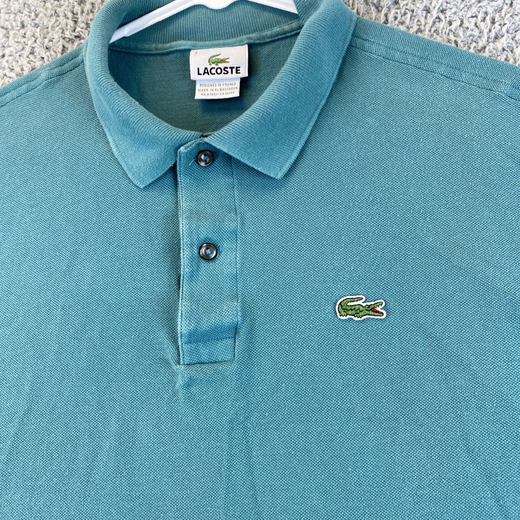 Lacoste LACOSTE Men's Classic Polo Shirt Green 2XL Short Sleeve Cotton Blend Size US XXL / EU 58 / 5 - 2 Thumbnail